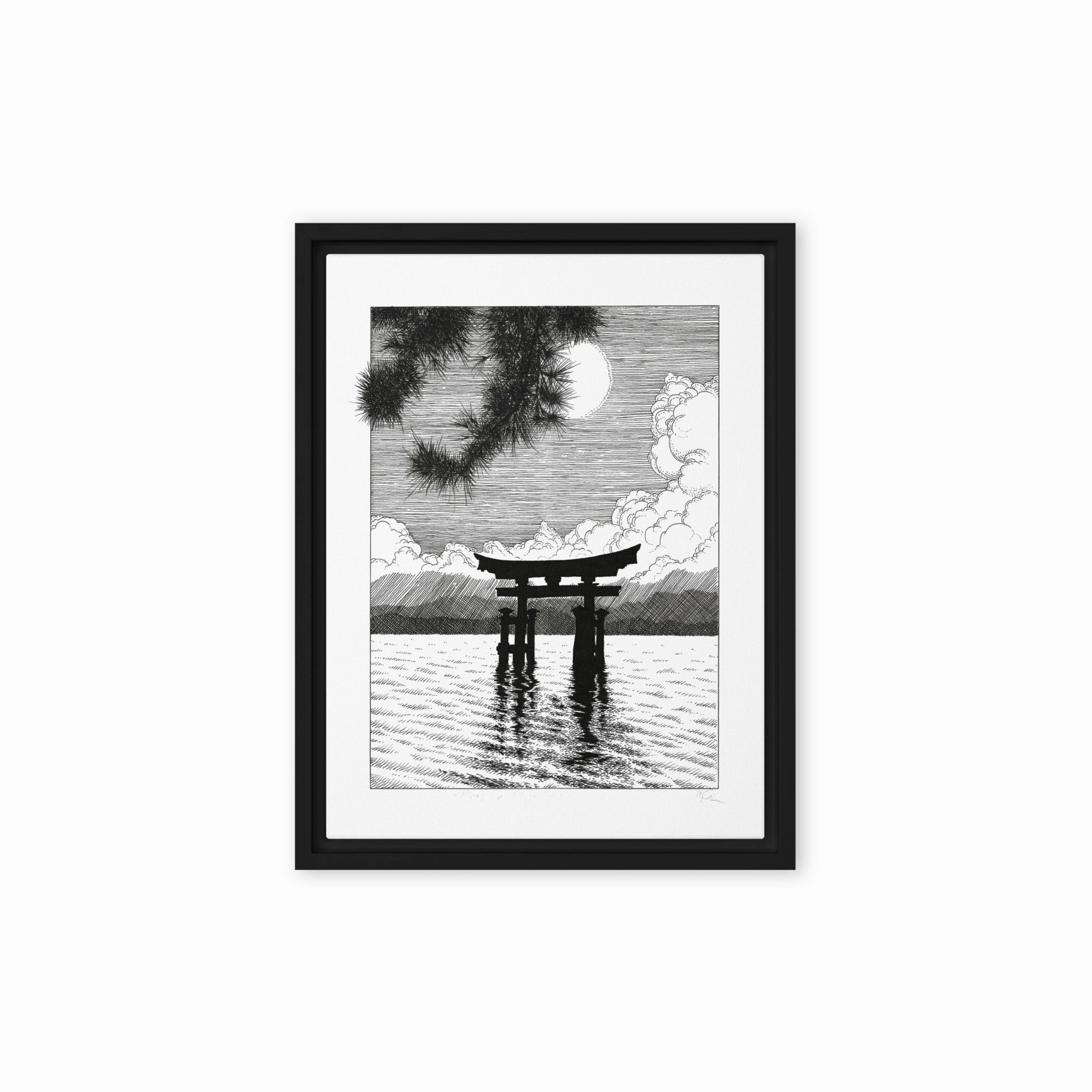 Framed Canvas - Miyajima