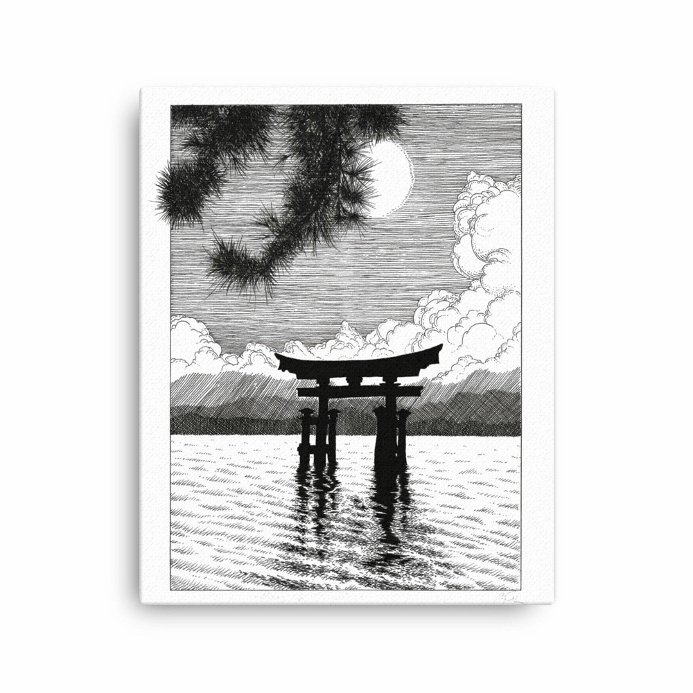 Framed Canvas - Miyajima