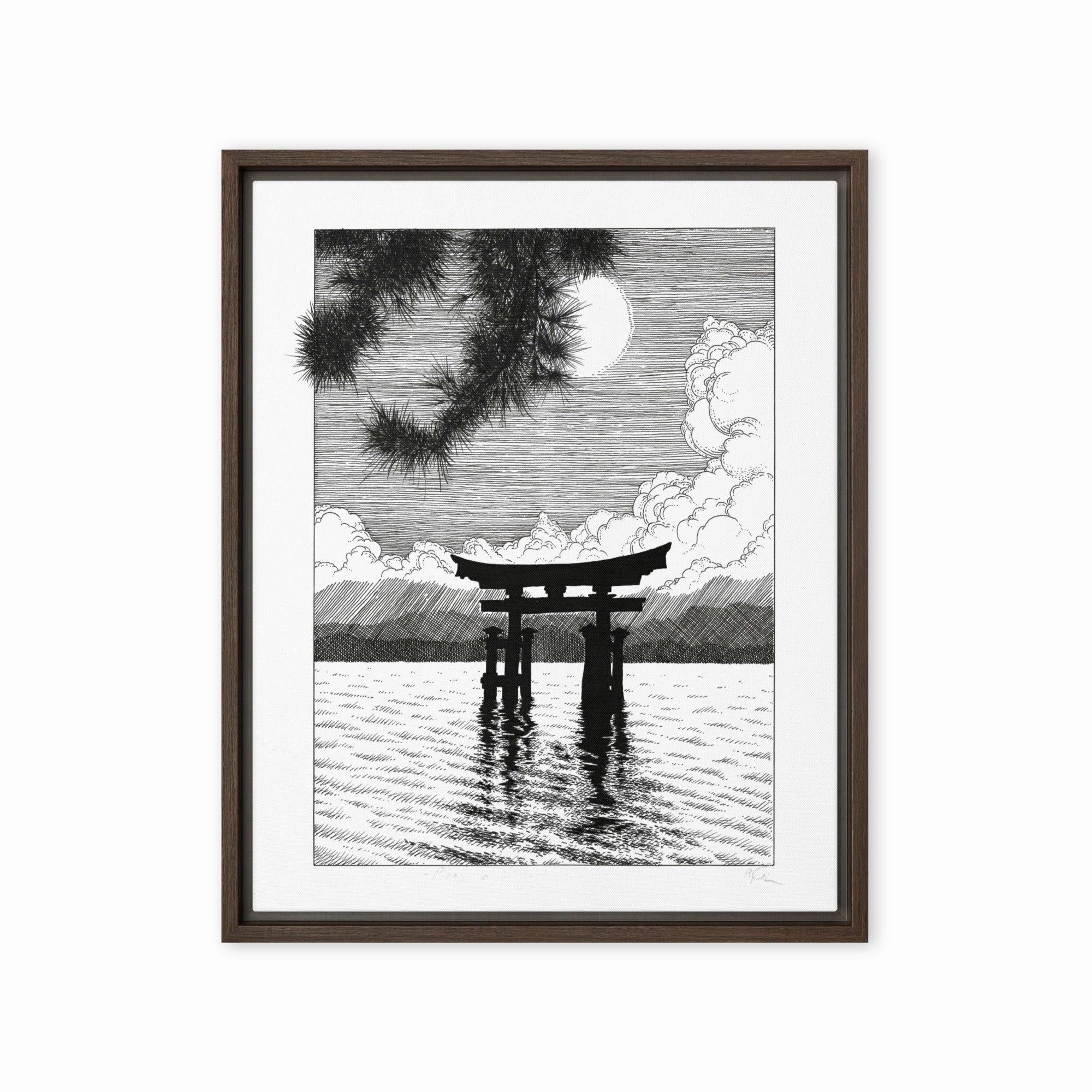 Framed Canvas - Miyajima