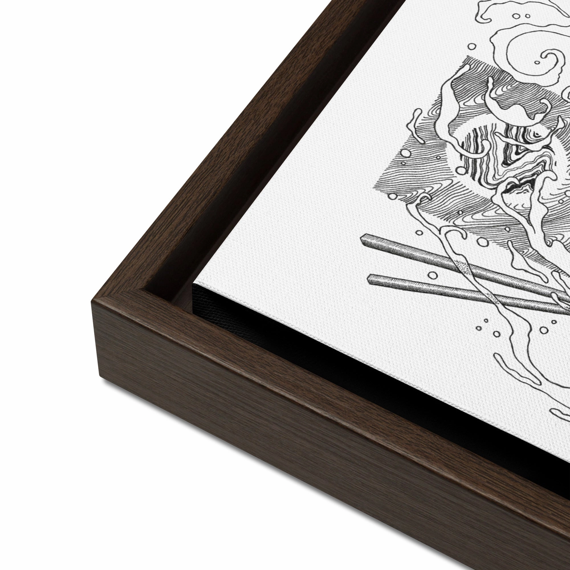 Framed Canvas - Panda Ramen