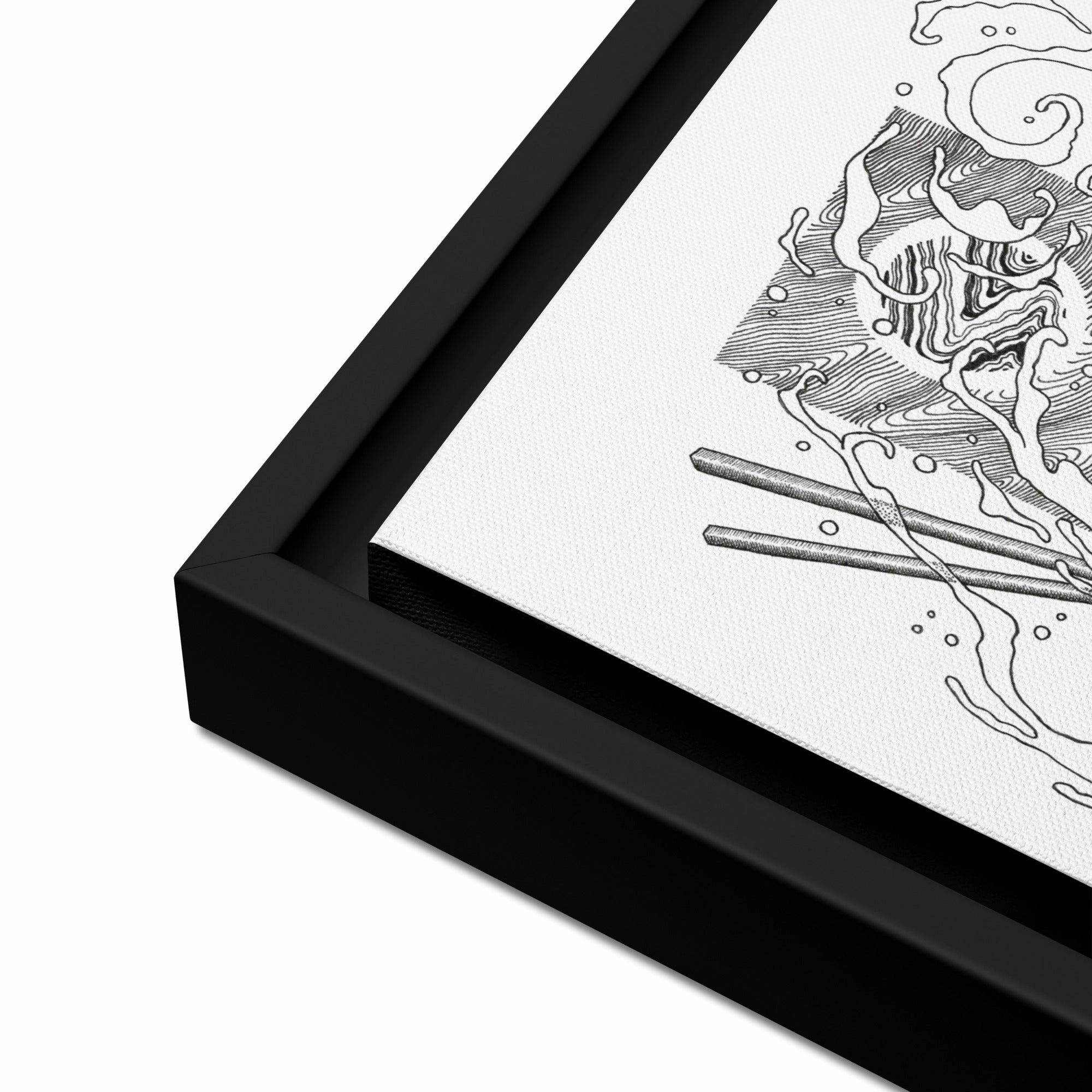 Framed Canvas - Panda Ramen