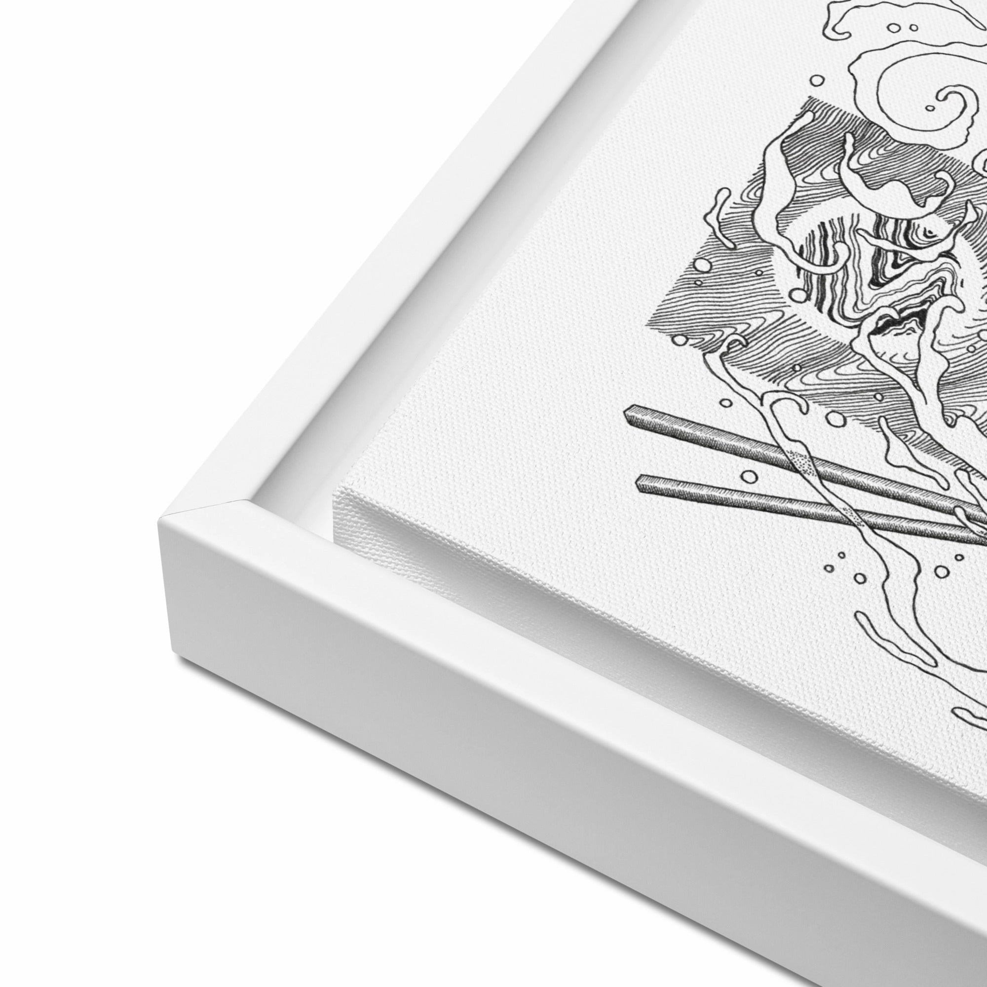Framed Canvas - Panda Ramen
