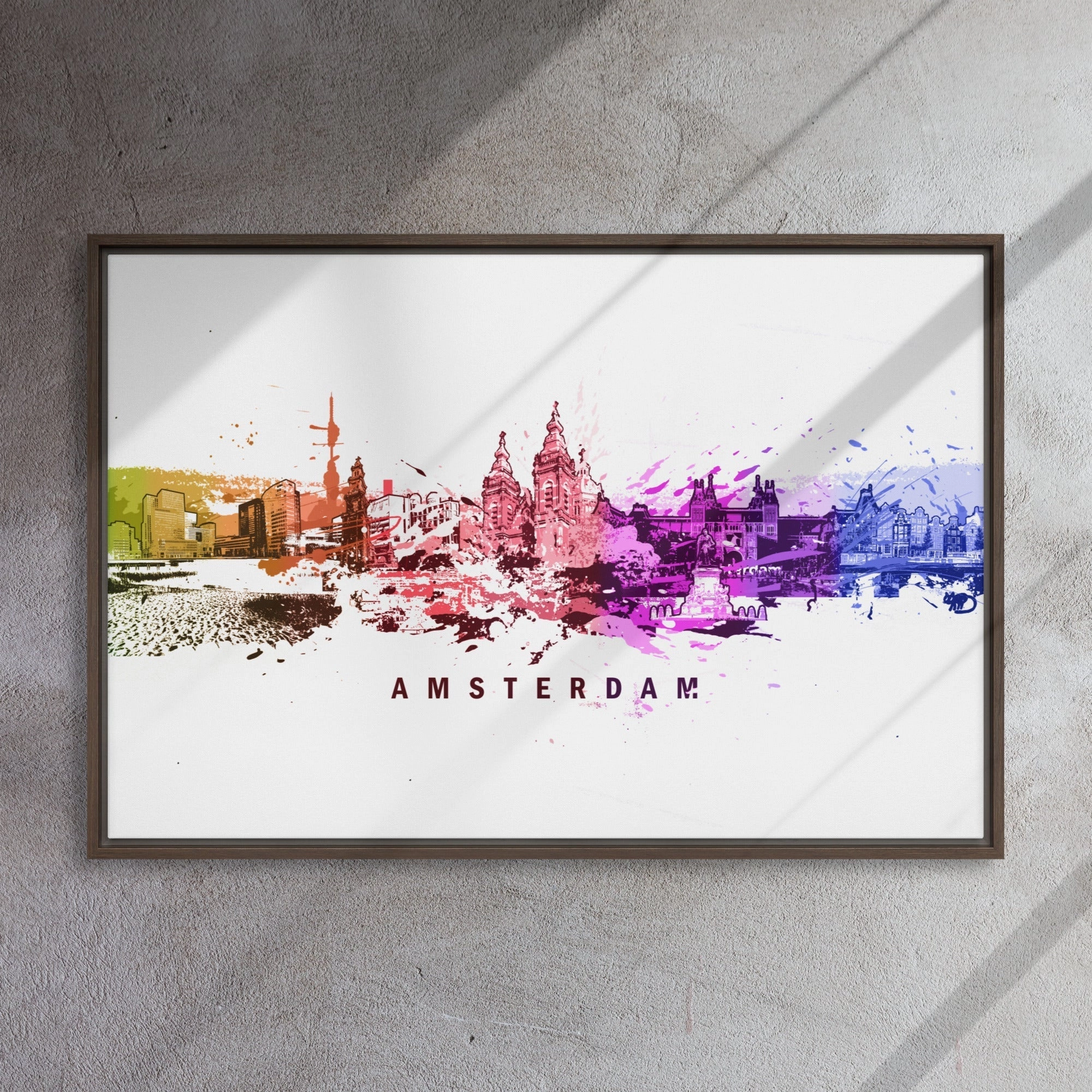 Framed Canvas - Skyline Amsterdam