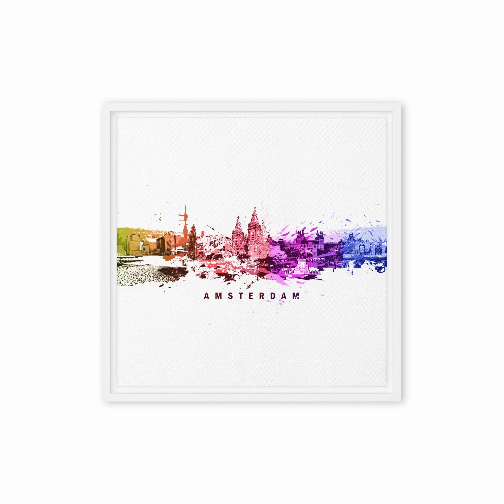 Framed Canvas - Skyline Amsterdam