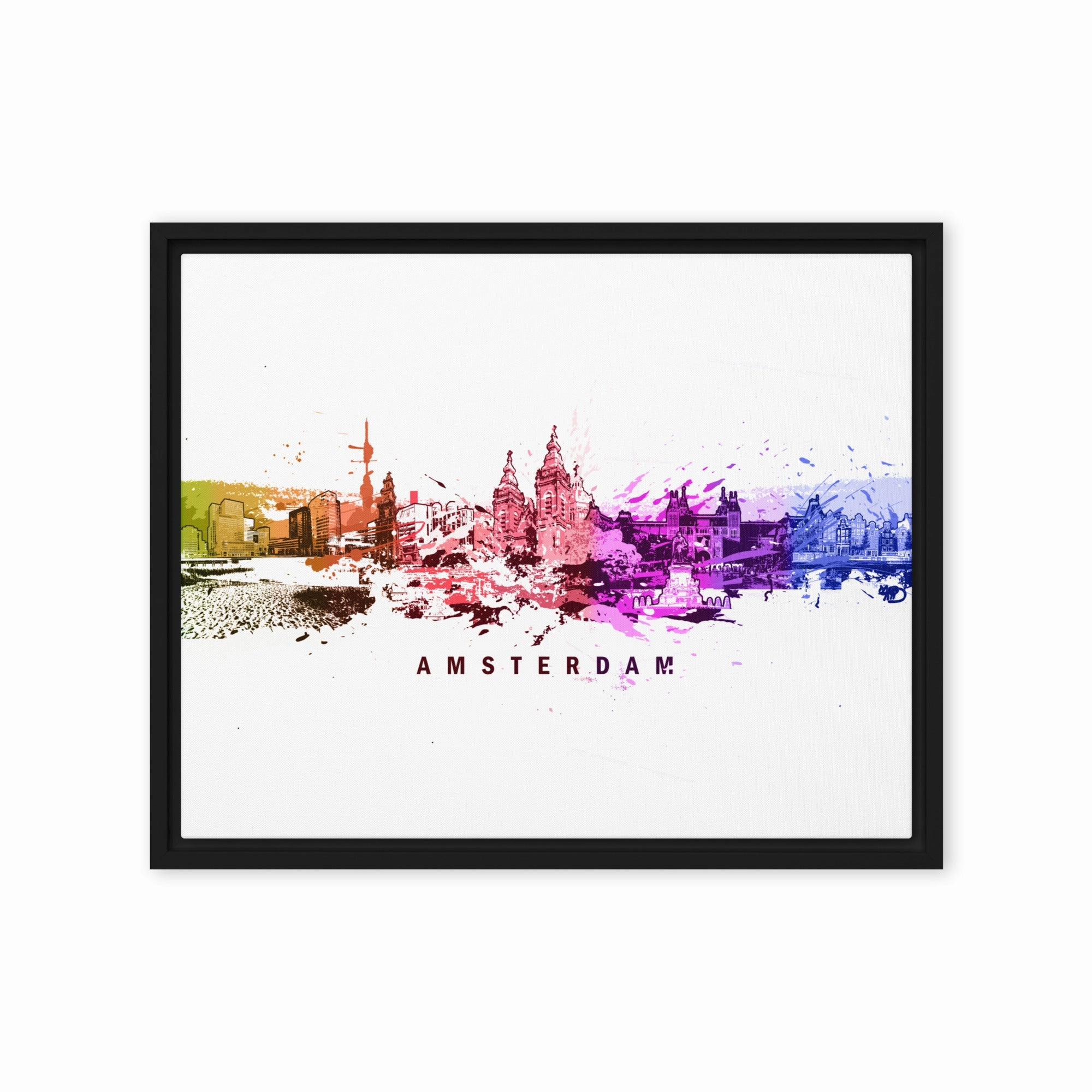 Framed Canvas - Skyline Amsterdam