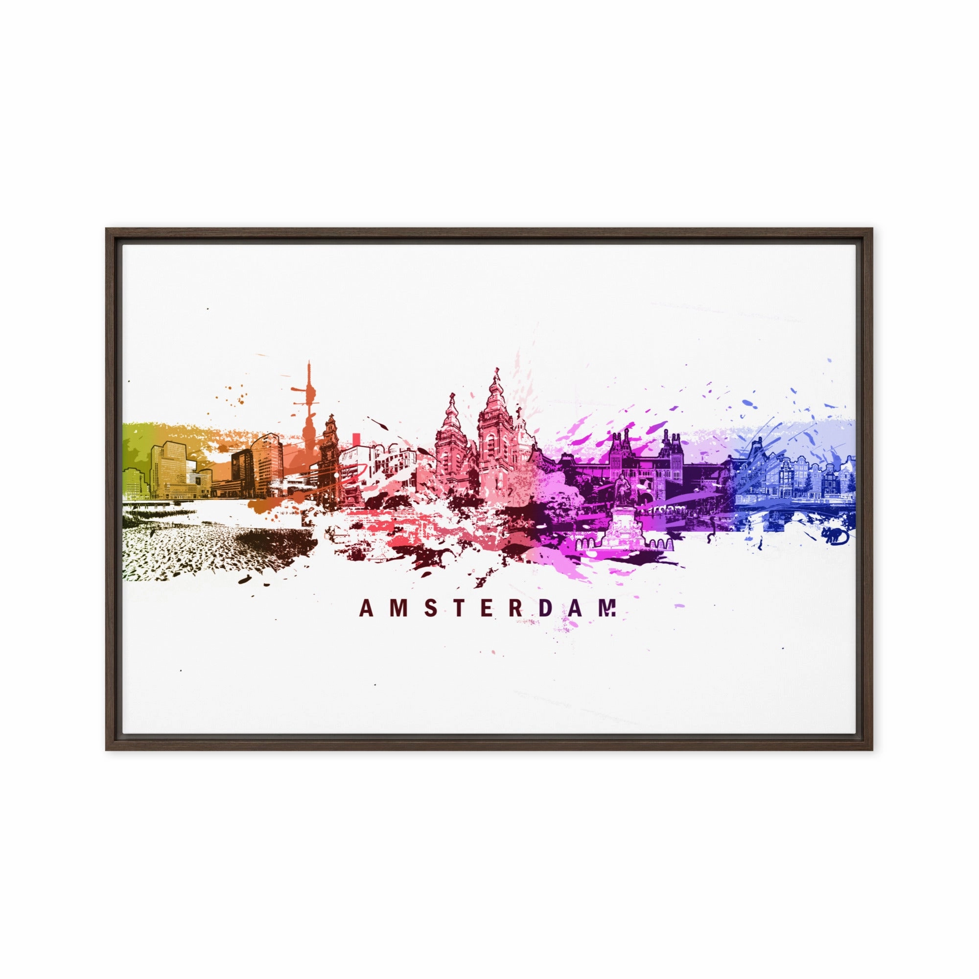 Framed Canvas - Skyline Amsterdam