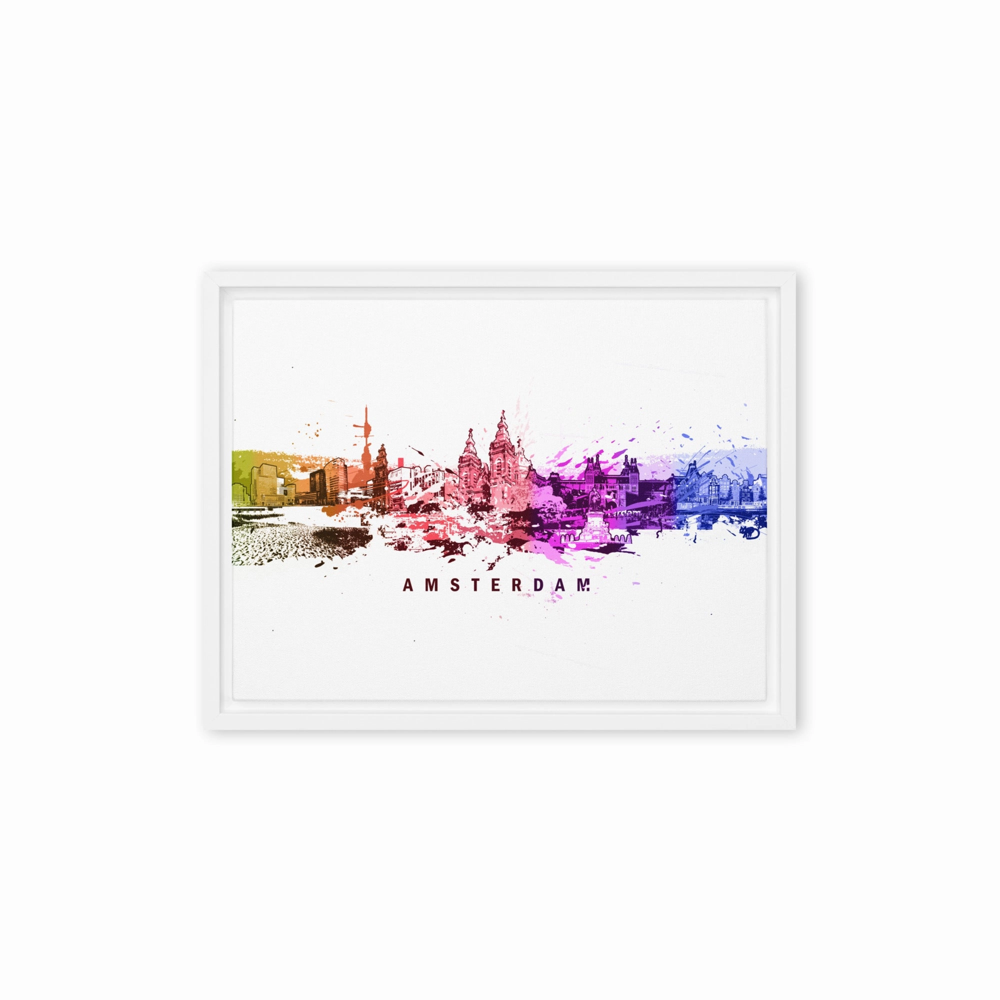 Framed Canvas - Skyline Amsterdam