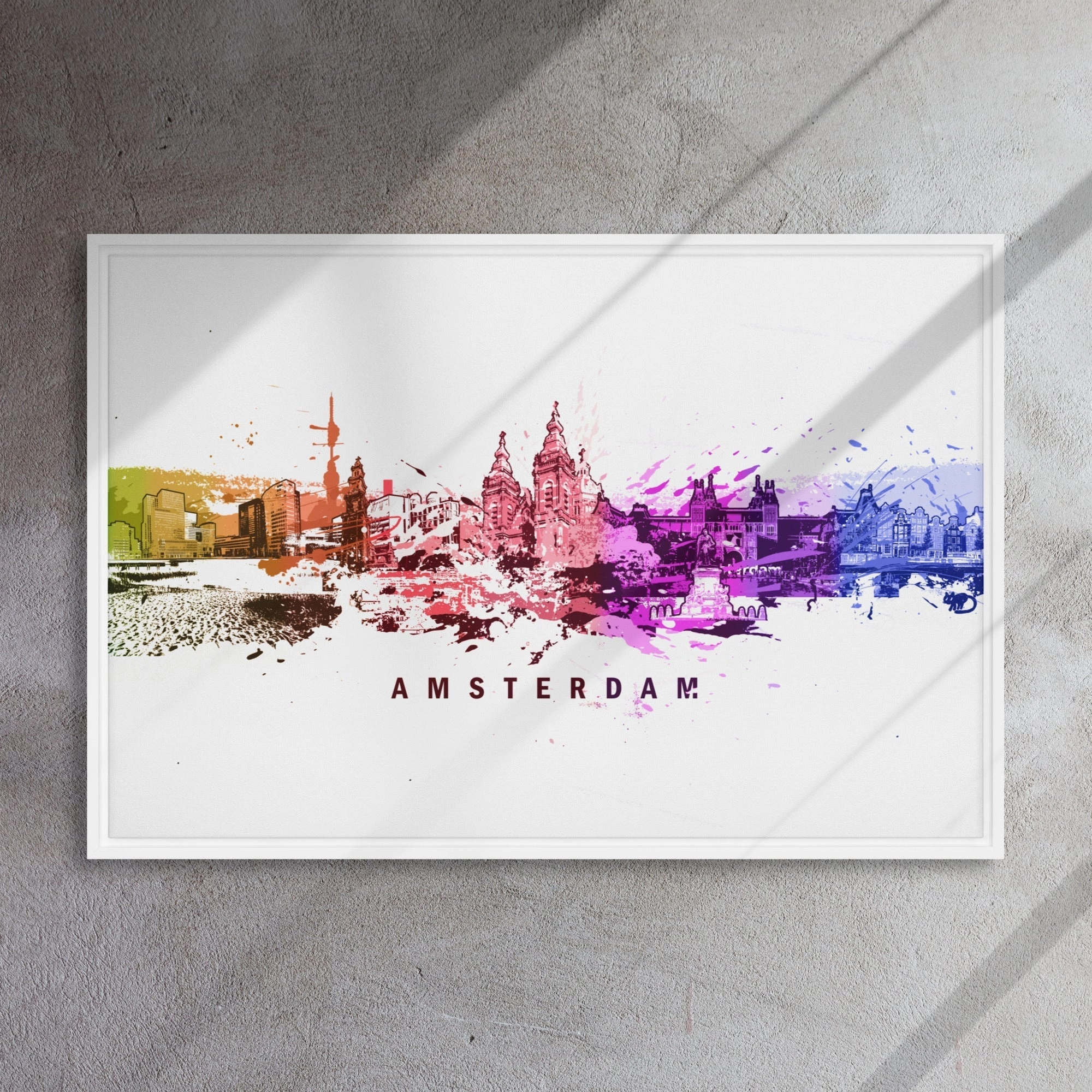 Framed Canvas - Skyline Amsterdam