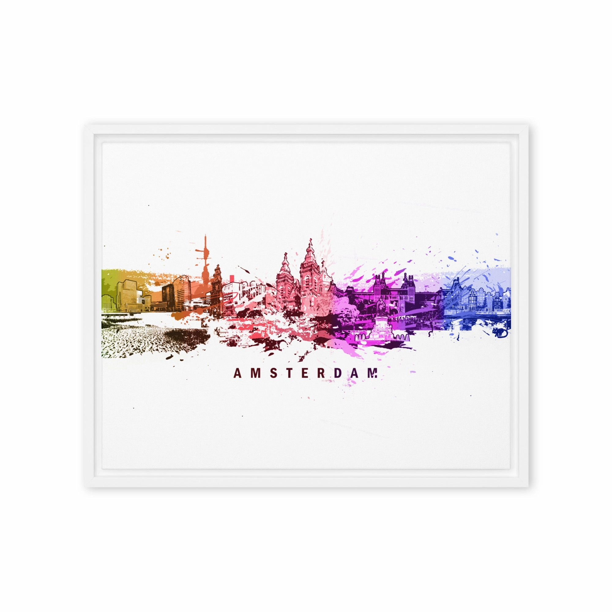 Framed Canvas - Skyline Amsterdam