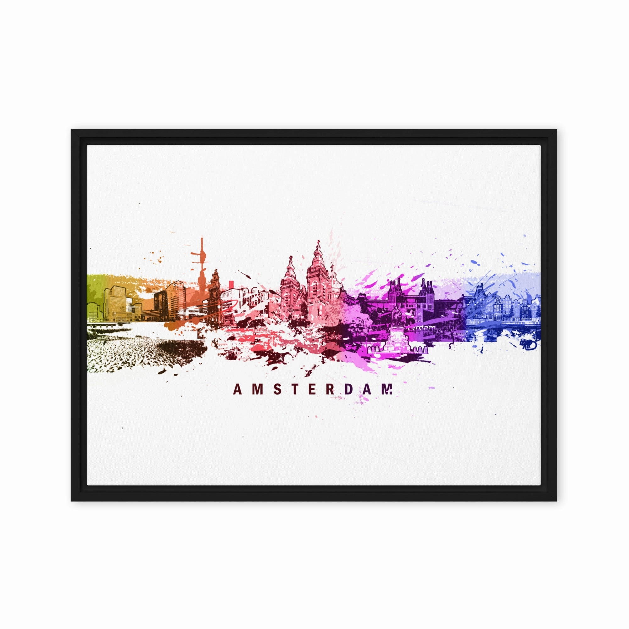 Framed Canvas - Skyline Amsterdam