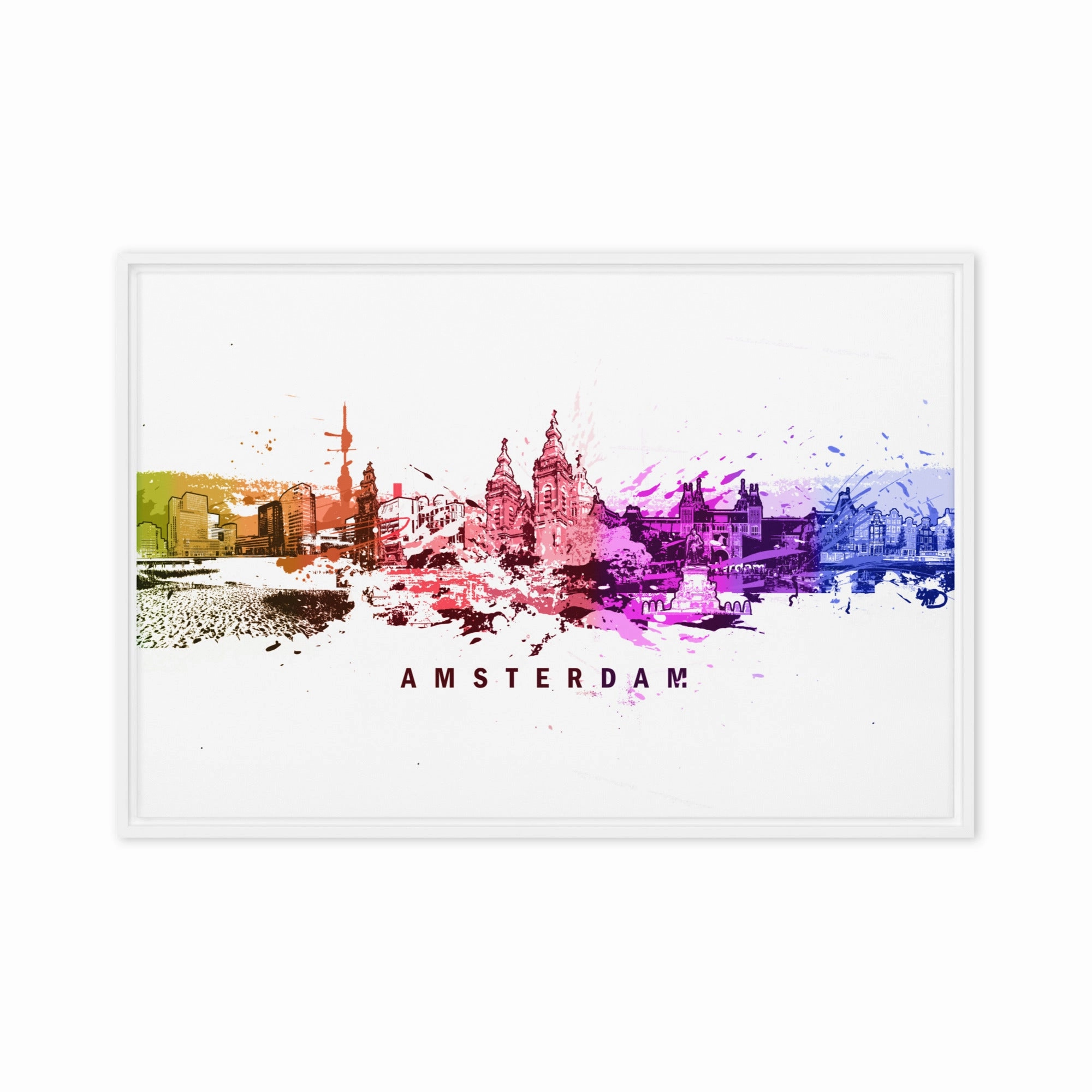 Framed Canvas - Skyline Amsterdam