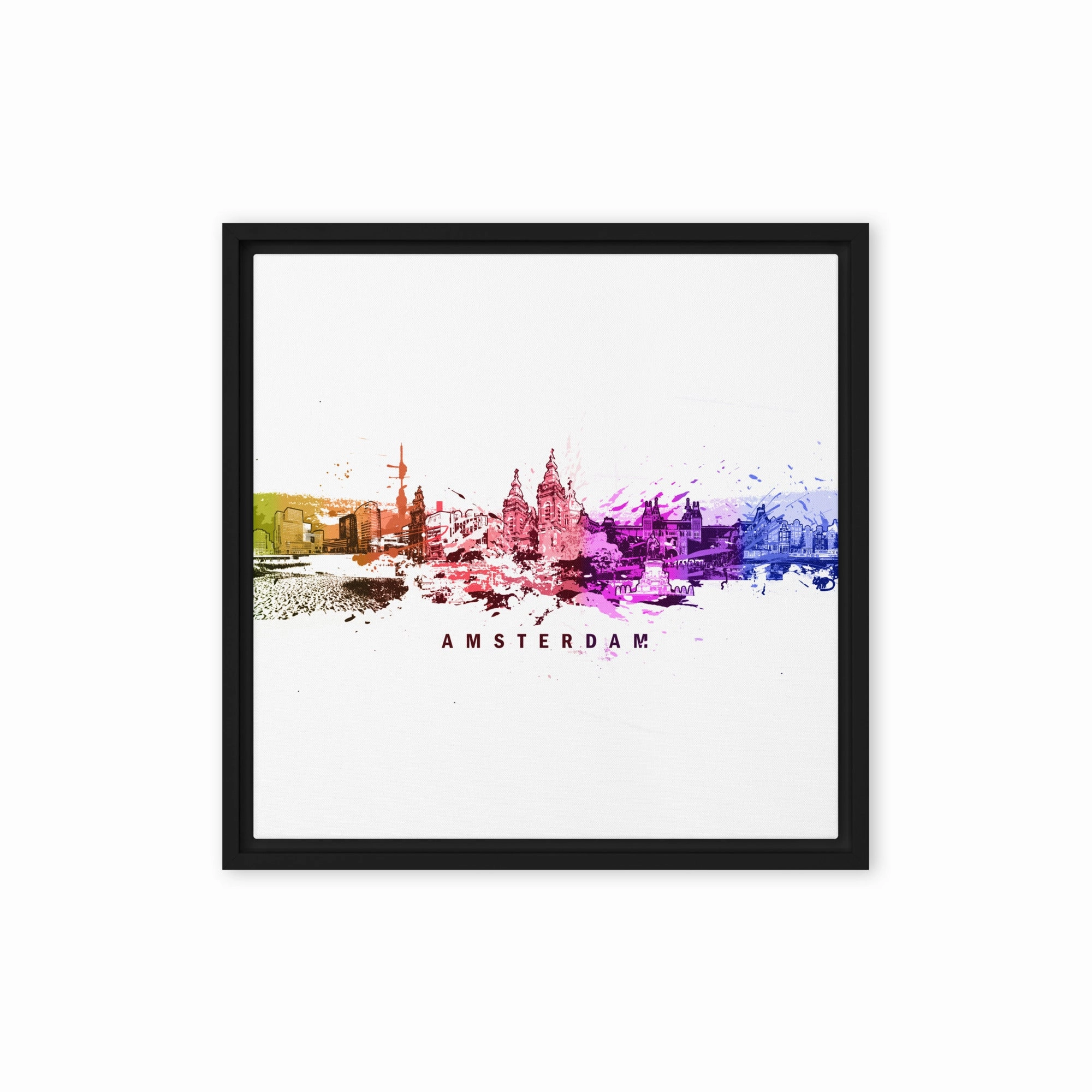 Framed Canvas - Skyline Amsterdam