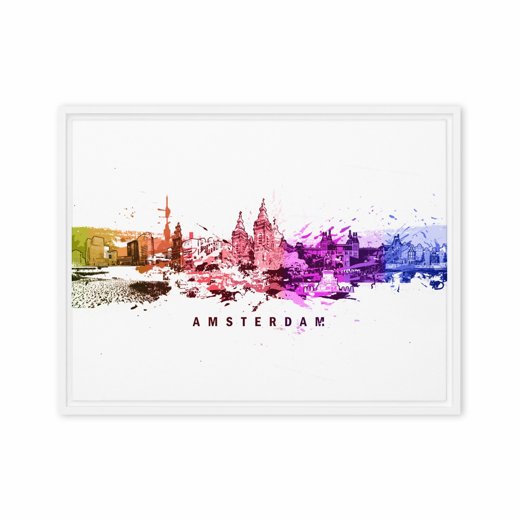 Framed Canvas - Skyline Amsterdam