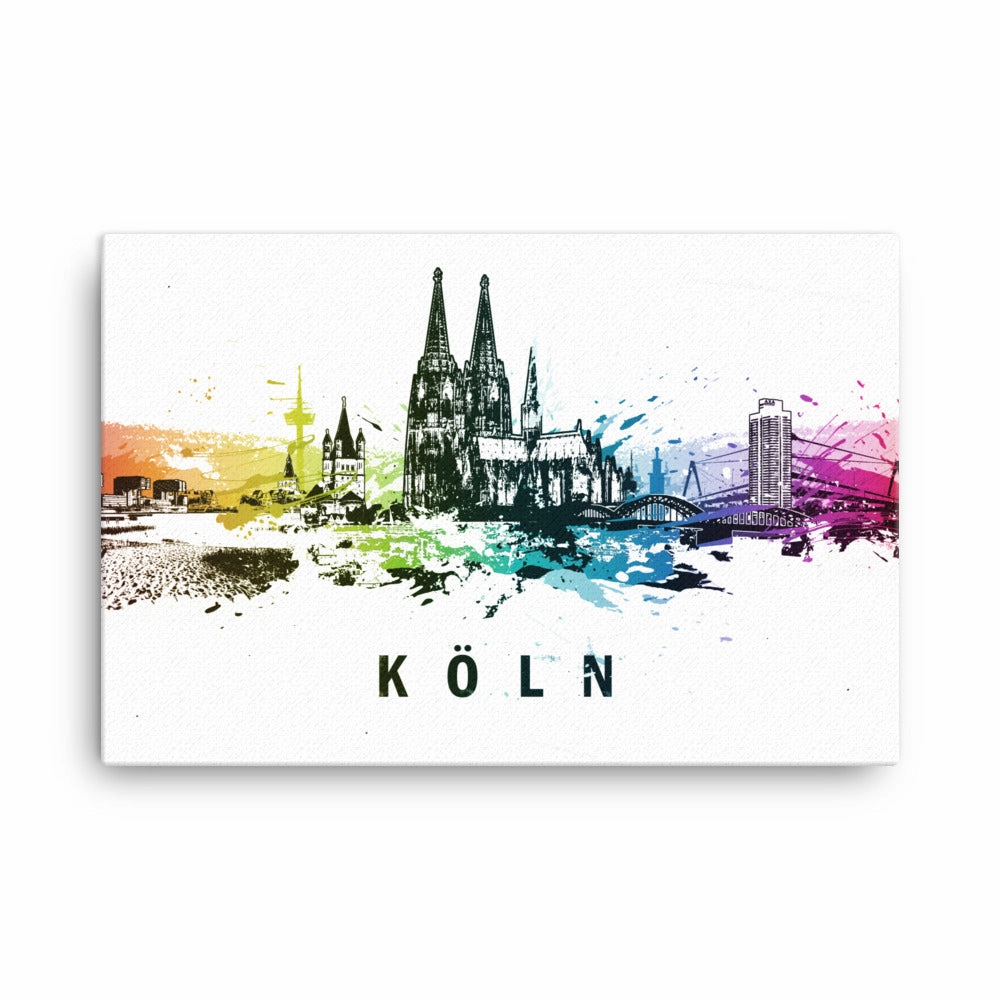 Framed canvas - Skyline Cologne