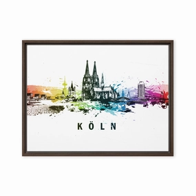 Framed canvas - Skyline Cologne canvas mural art