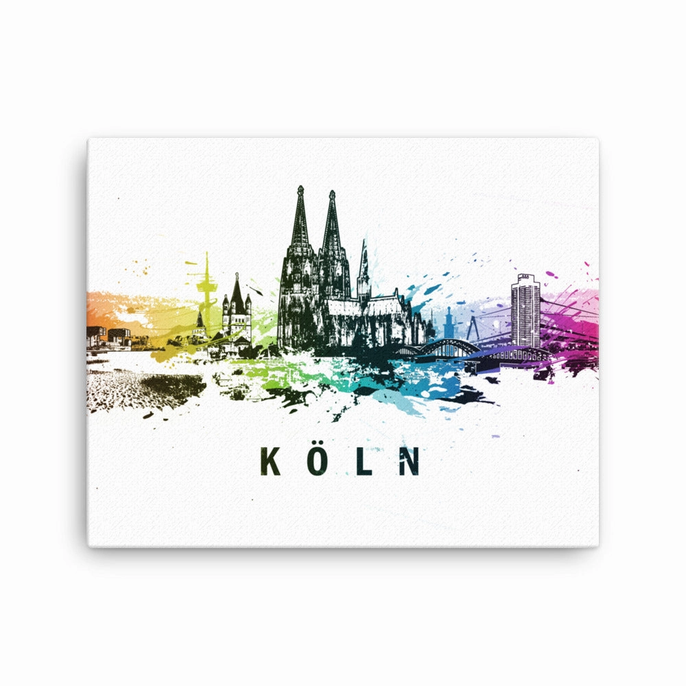 Framed canvas - Skyline Cologne