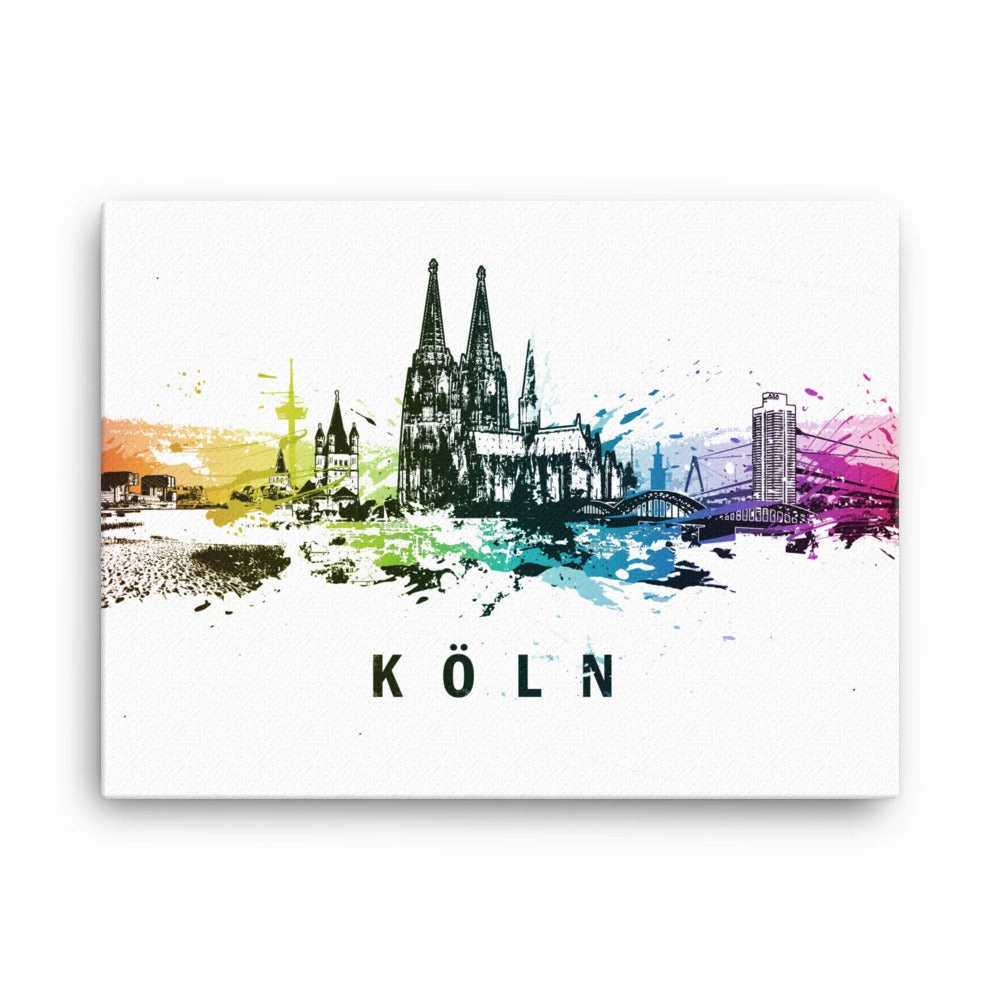 Framed canvas - Skyline Cologne