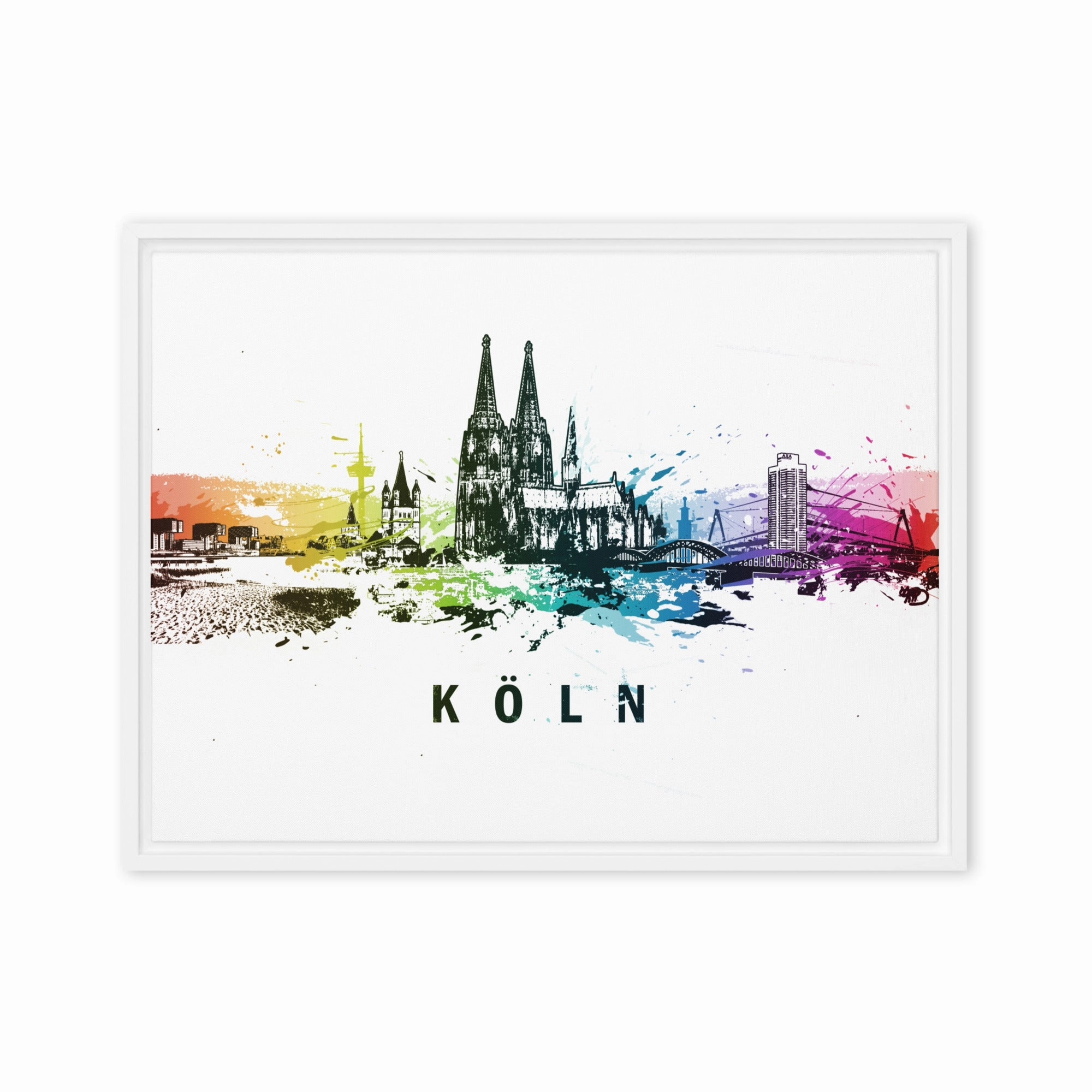 Framed canvas - Skyline Cologne