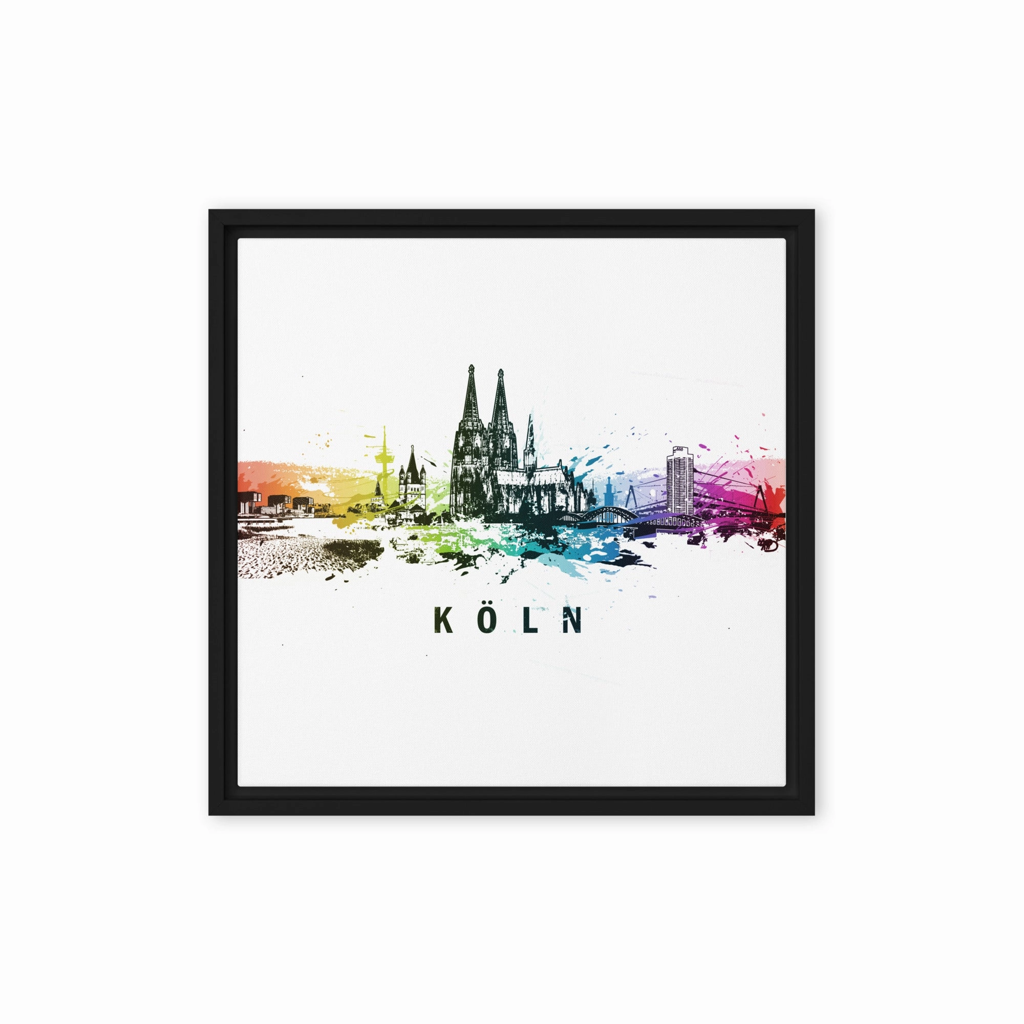 Framed canvas - Skyline Cologne