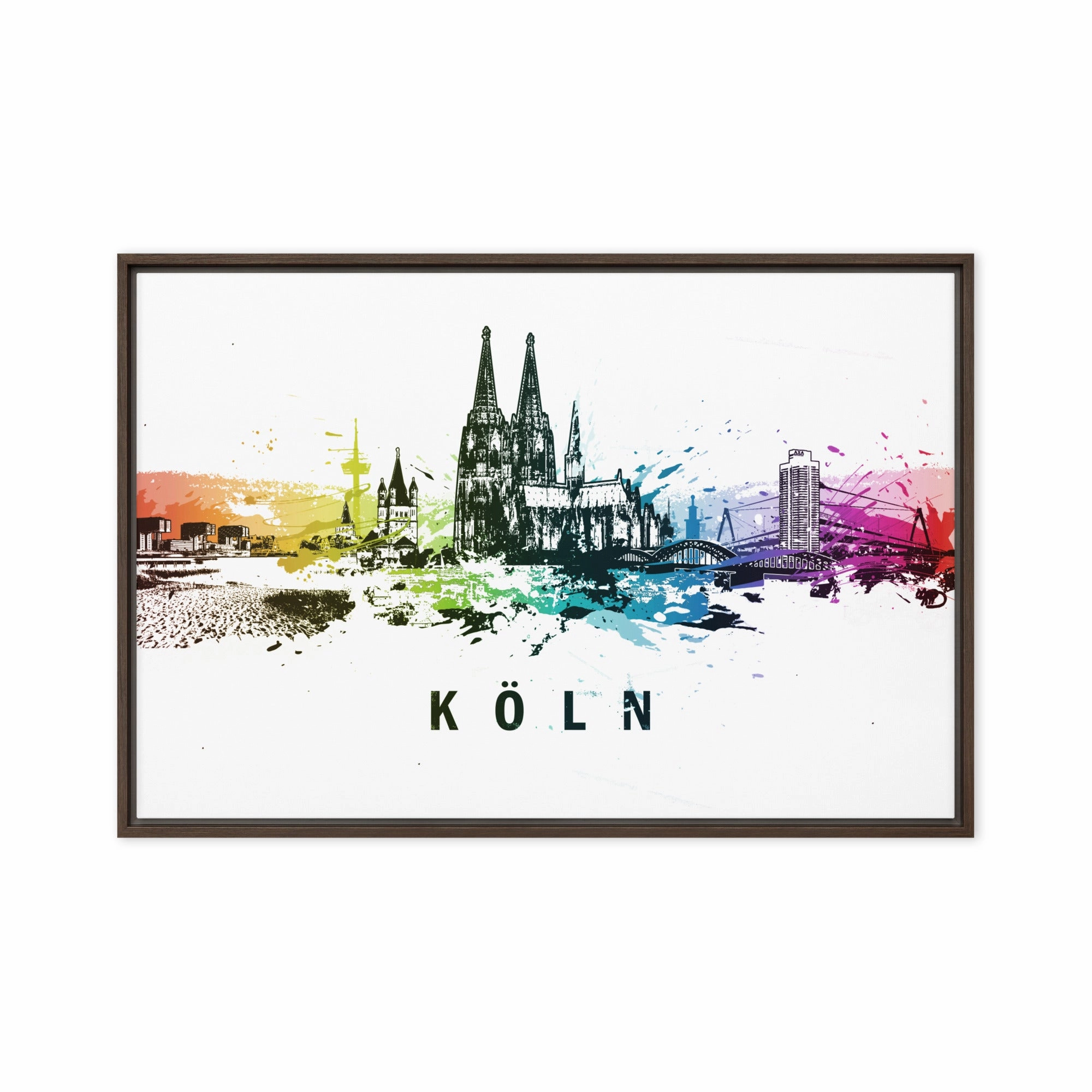Framed canvas - Skyline Cologne