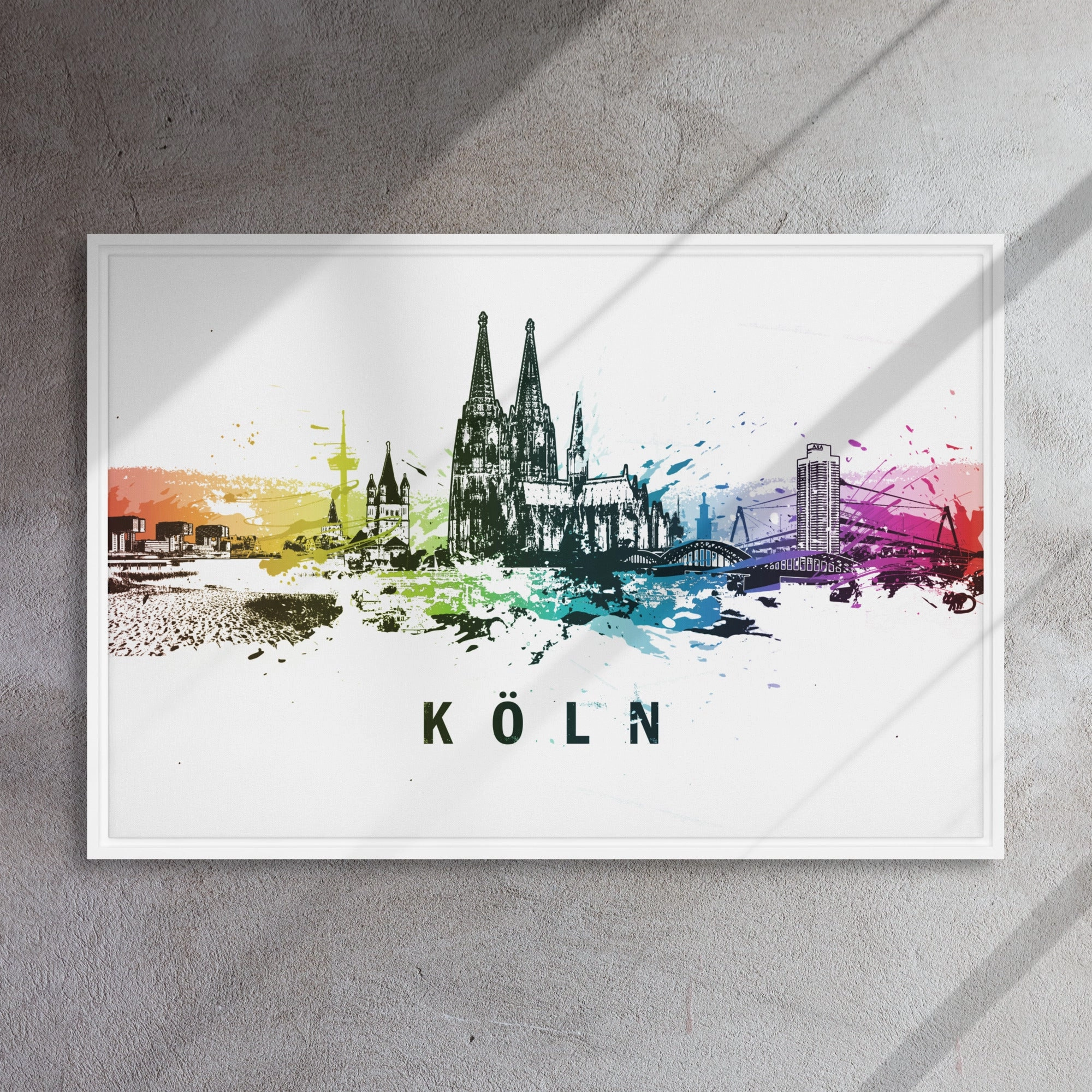 Framed canvas - Skyline Cologne
