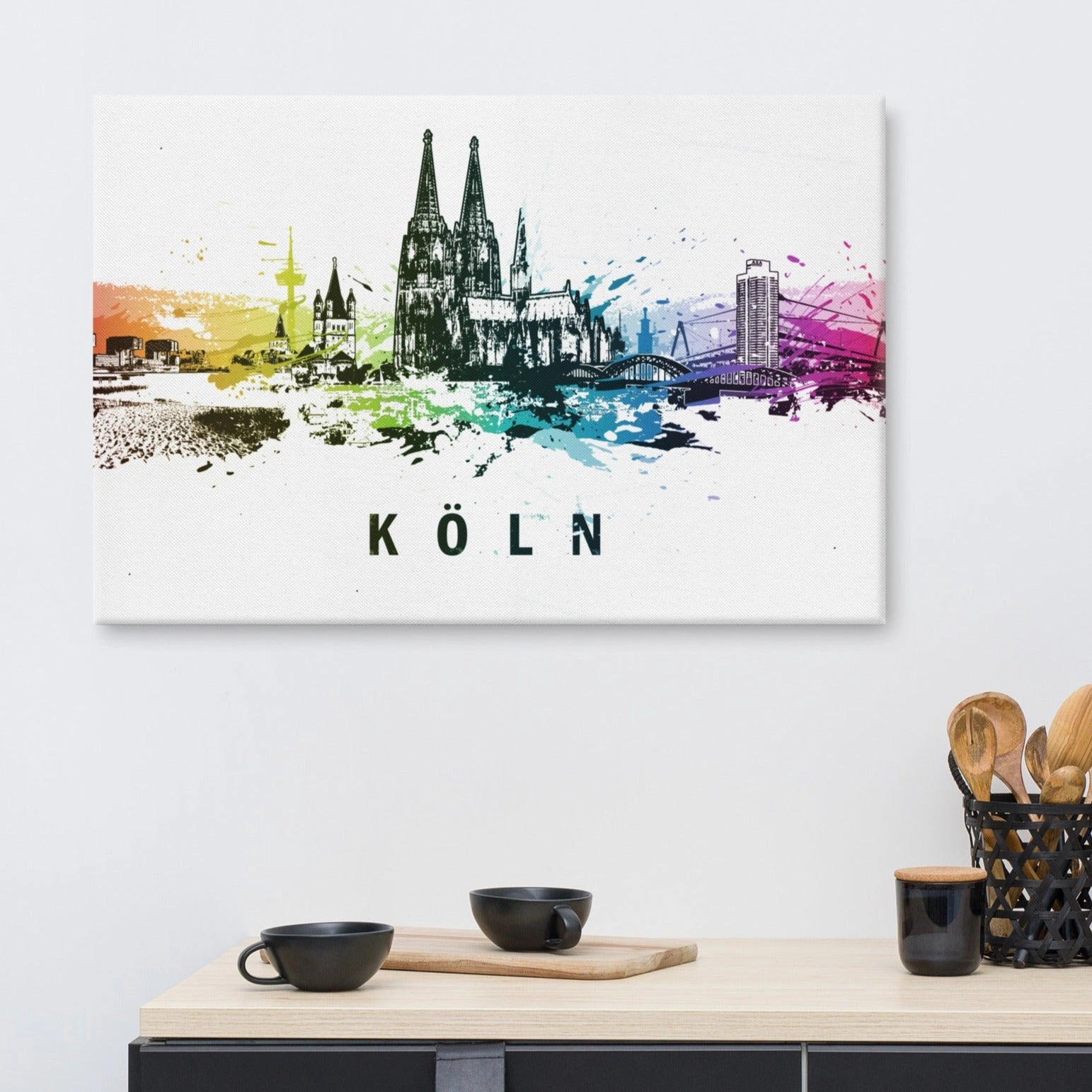 Framed canvas - Skyline Cologne