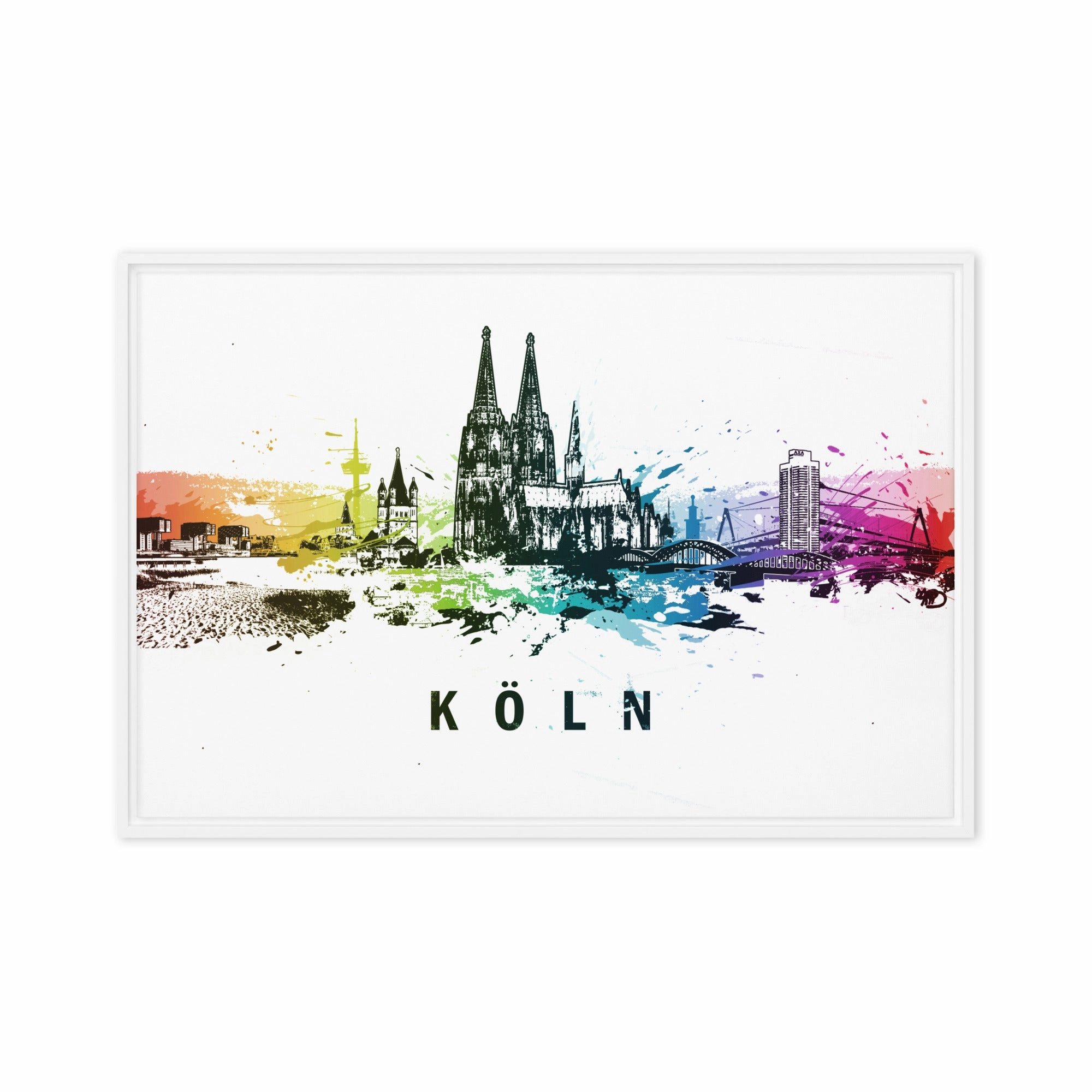 Framed canvas - Skyline Cologne
