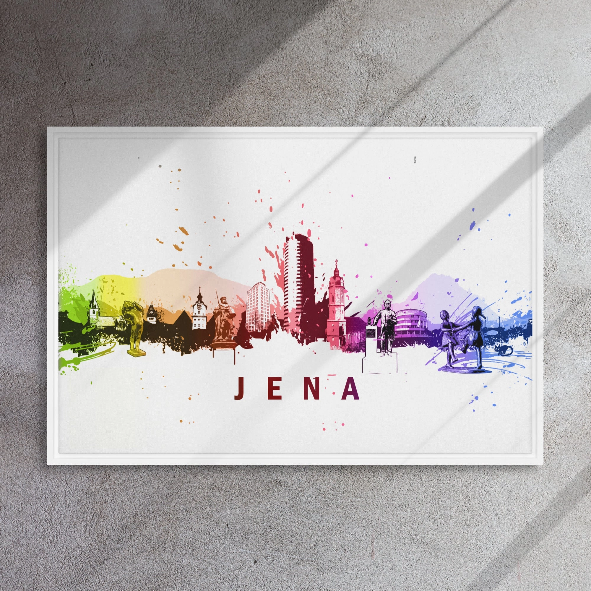 Framed canvas - Skyline Jena
