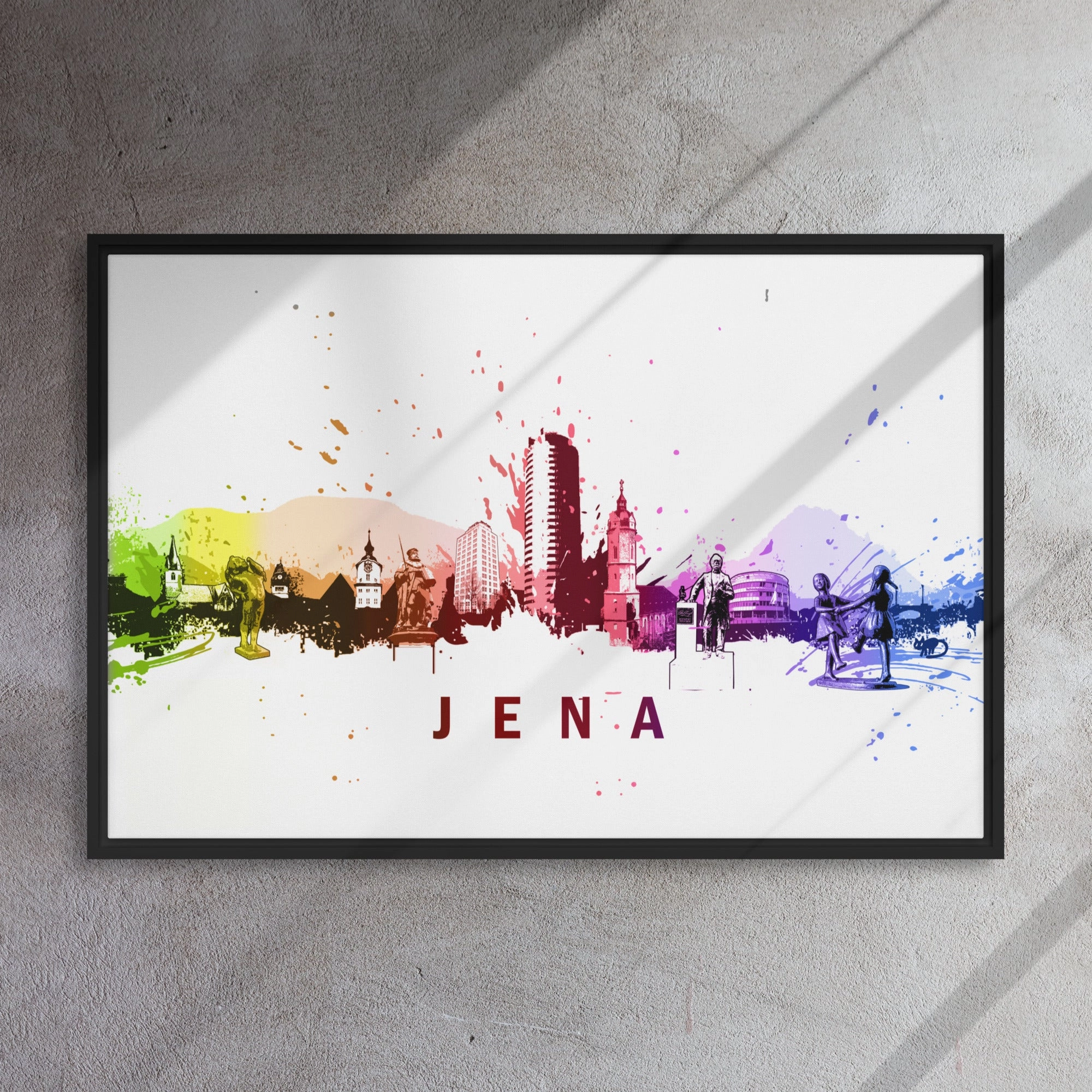 Framed canvas - Skyline Jena