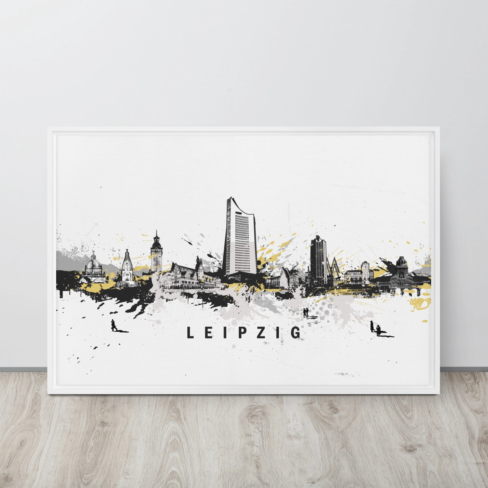 Framed canvas - Skyline Leipzig