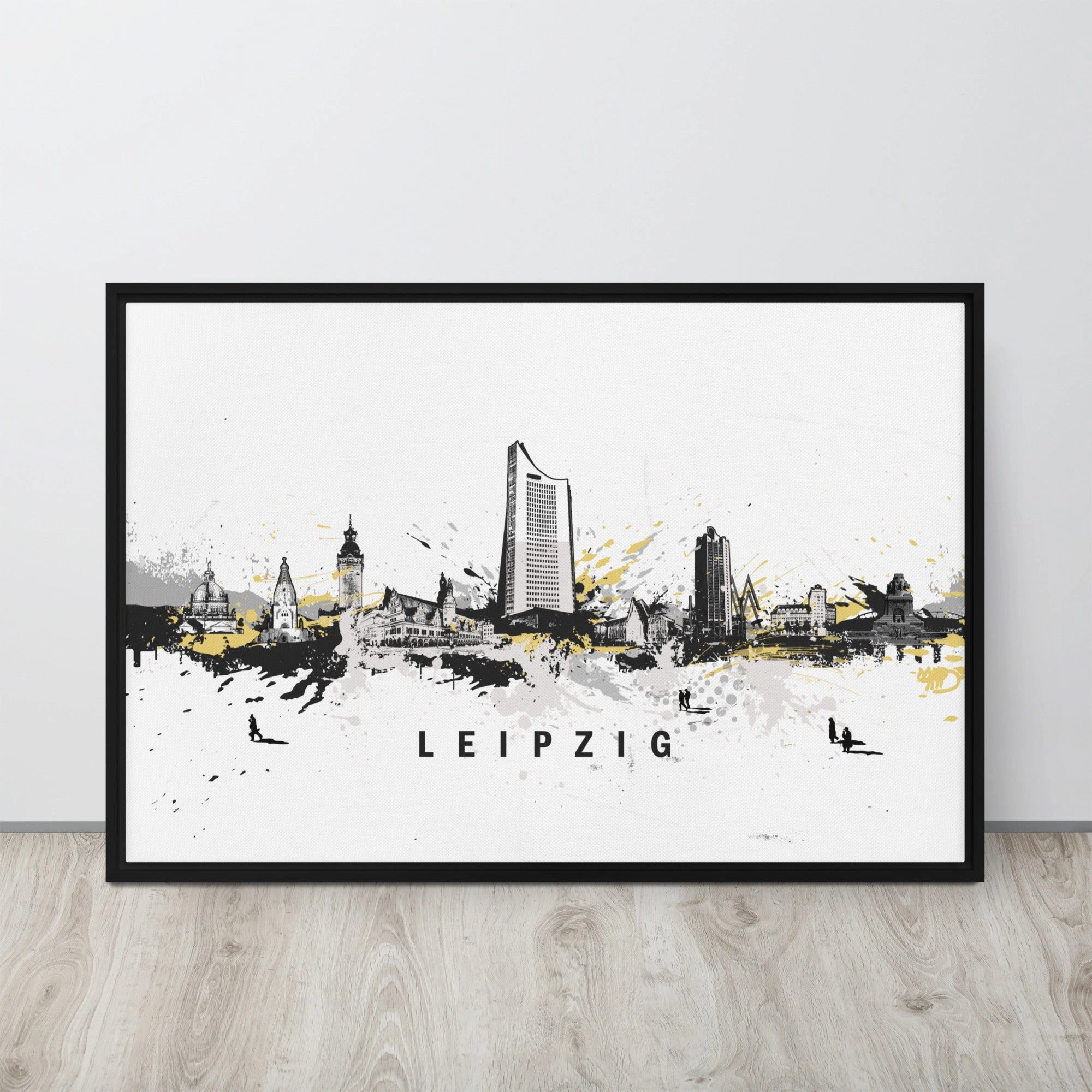 Framed canvas - Skyline Leipzig