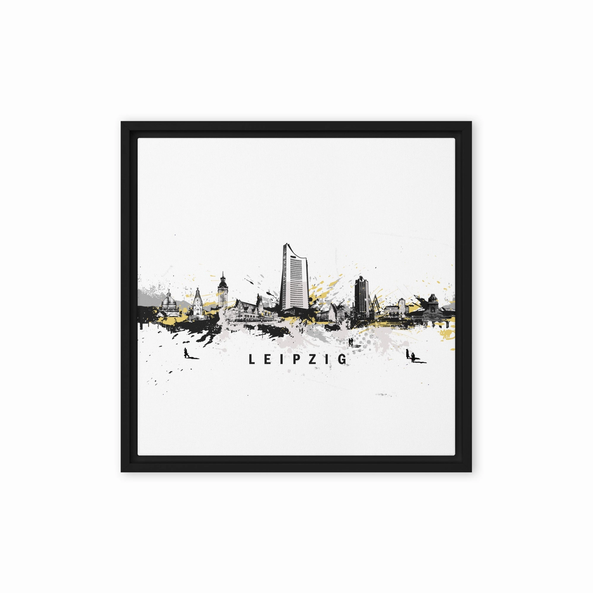 Framed canvas - Skyline Leipzig