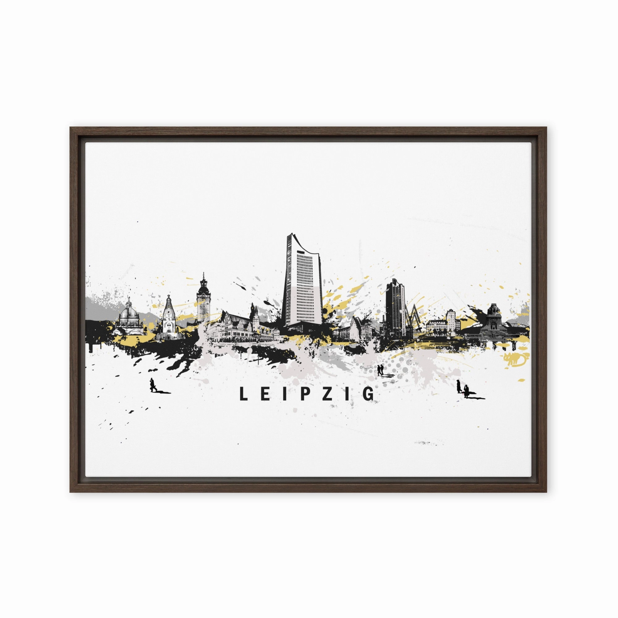 Framed canvas - Skyline Leipzig canvas mural art