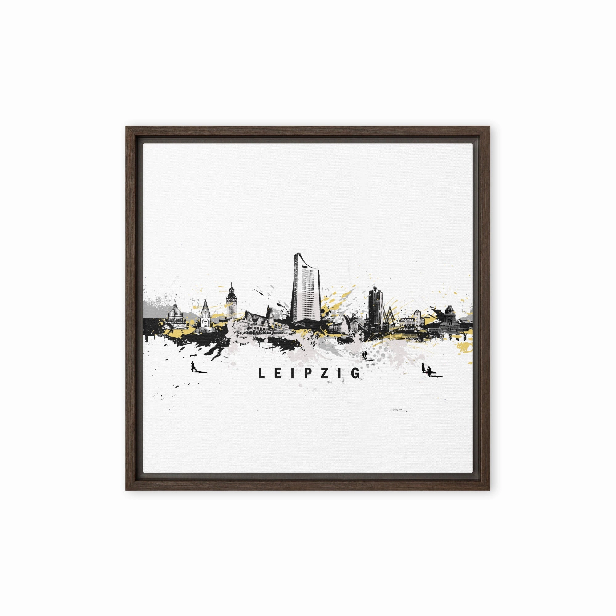 Framed canvas - Skyline Leipzig