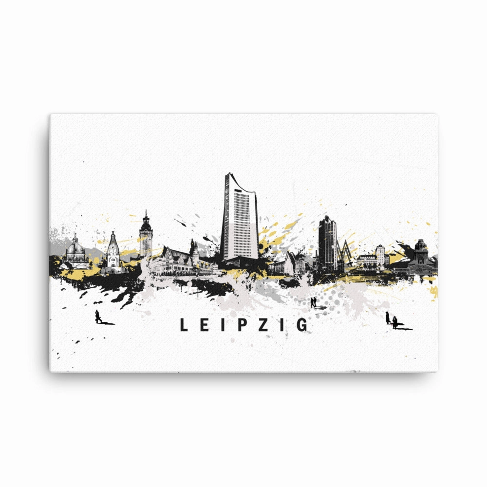 Framed canvas - Skyline Leipzig