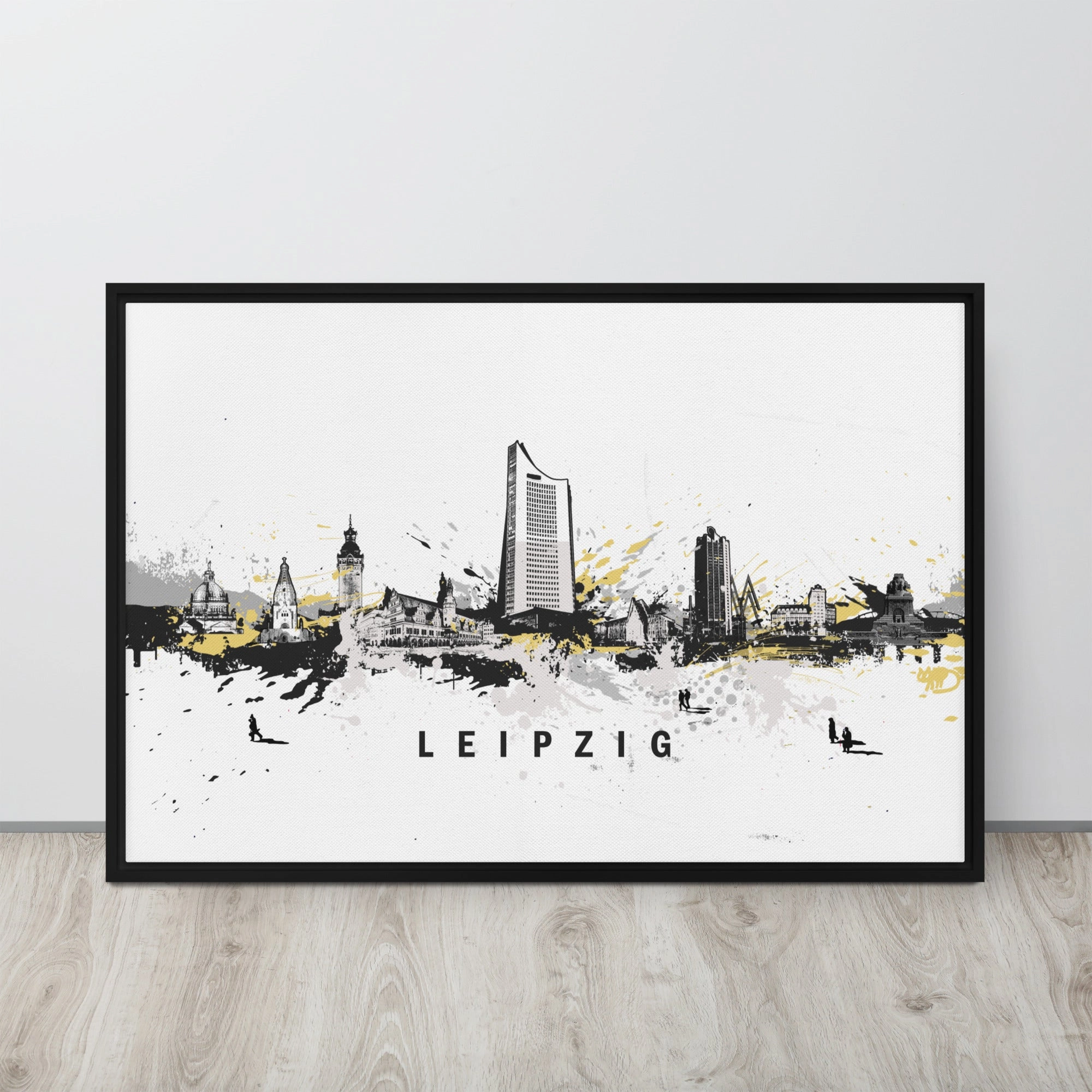 Framed canvas - Skyline Leipzig