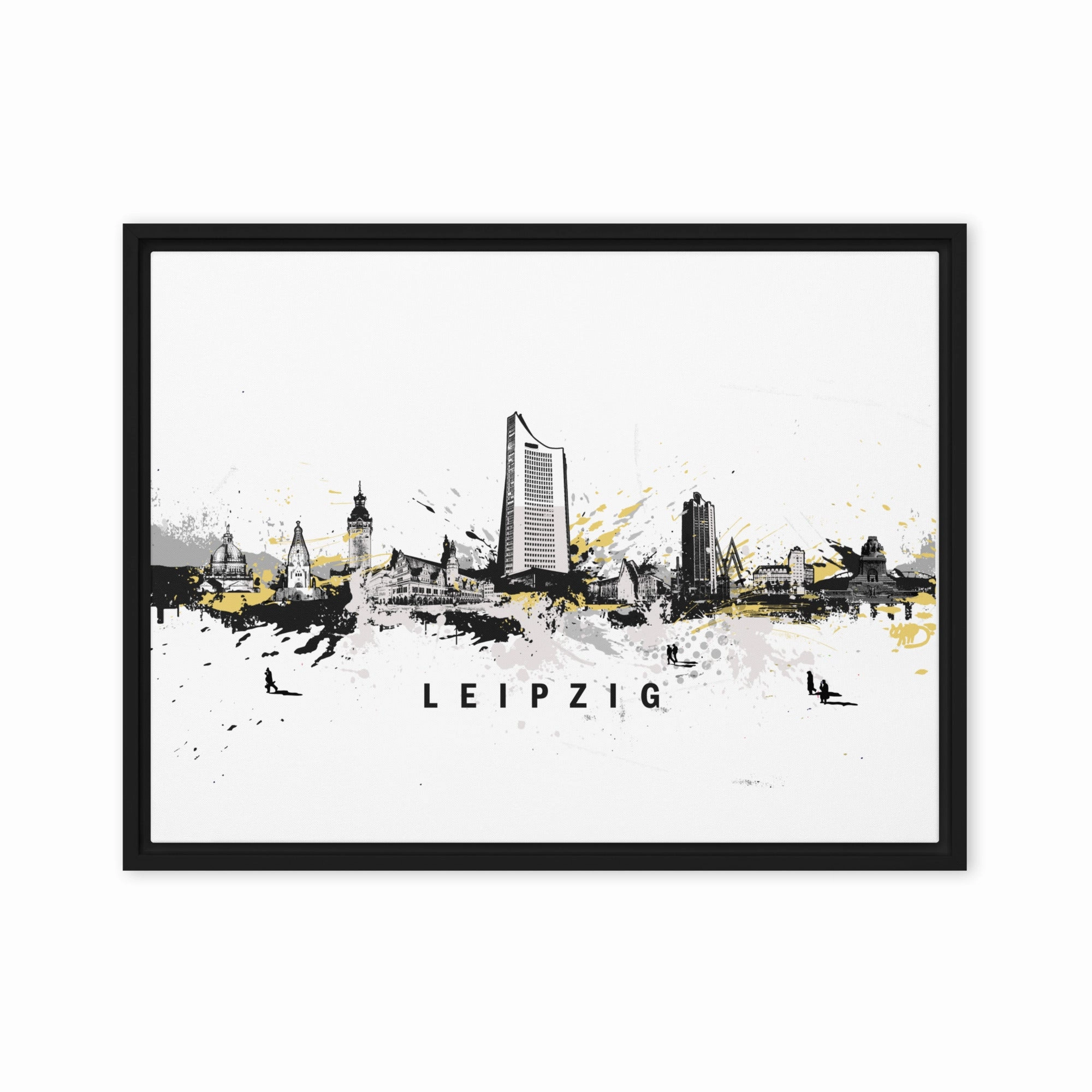 Framed canvas - Skyline Leipzig