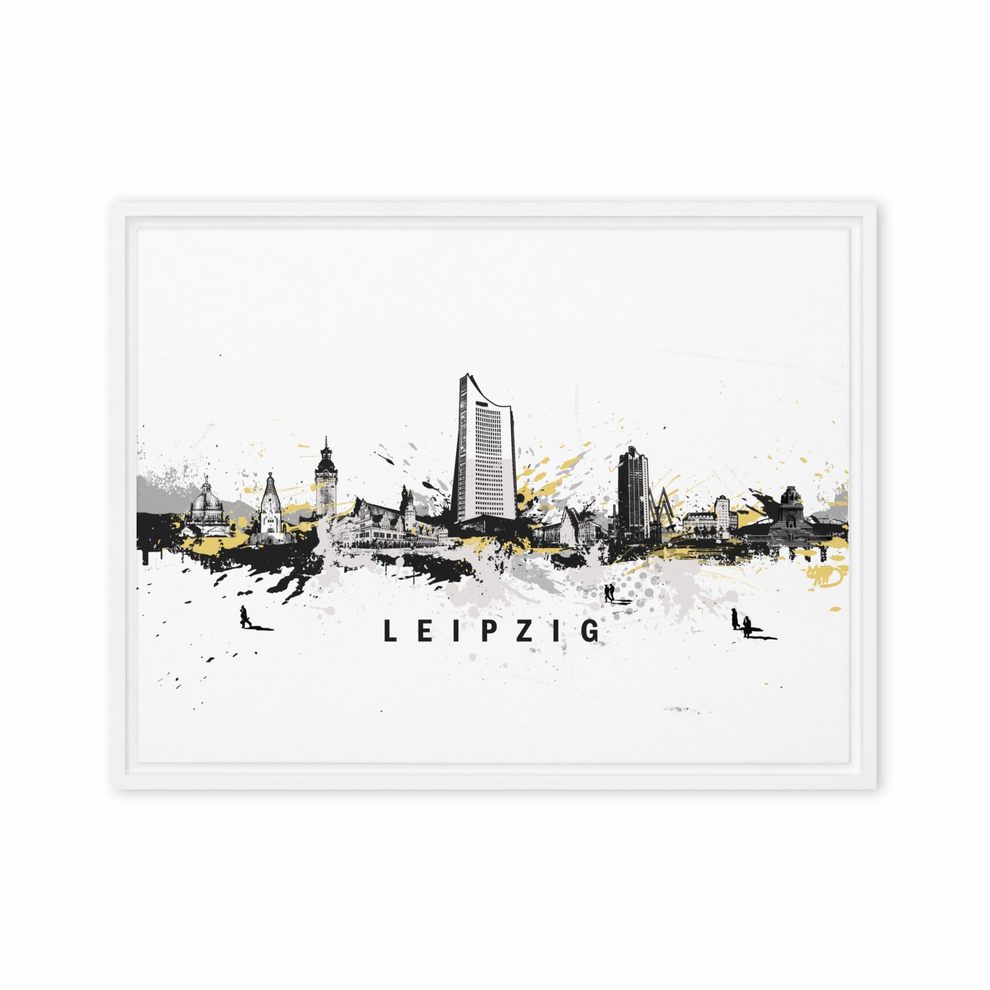 Framed canvas - Skyline Leipzig