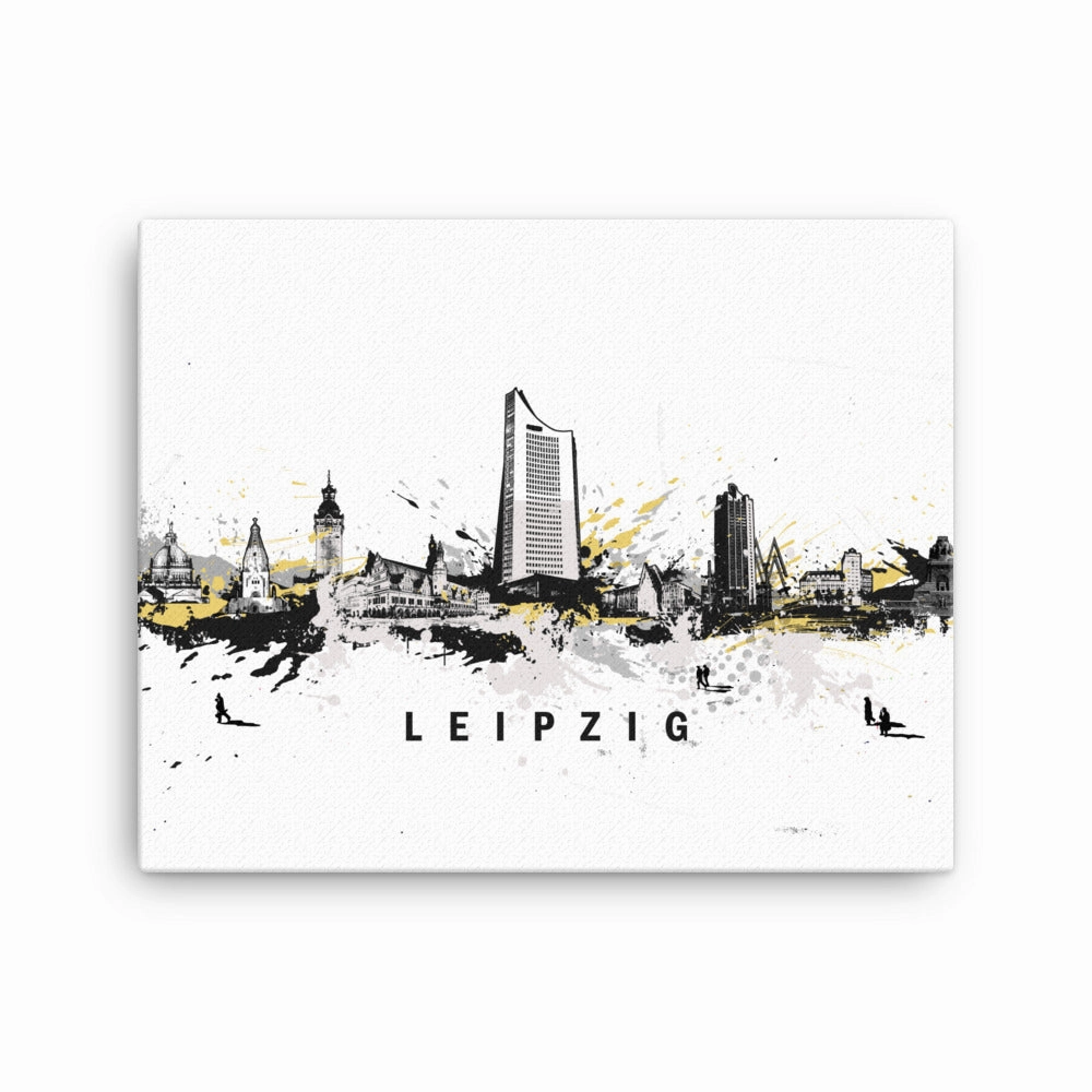 Framed canvas - Skyline Leipzig