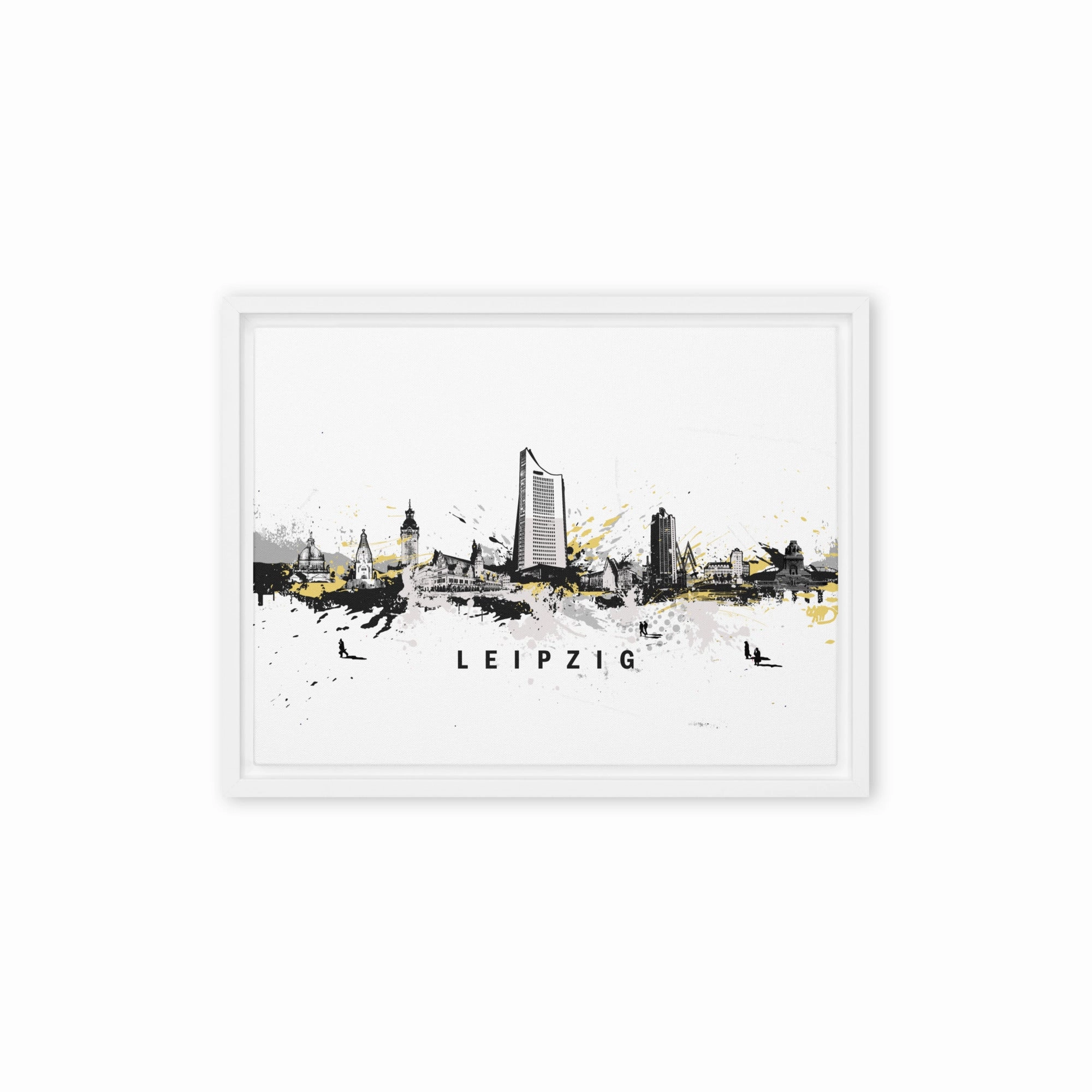 Framed canvas - Skyline Leipzig