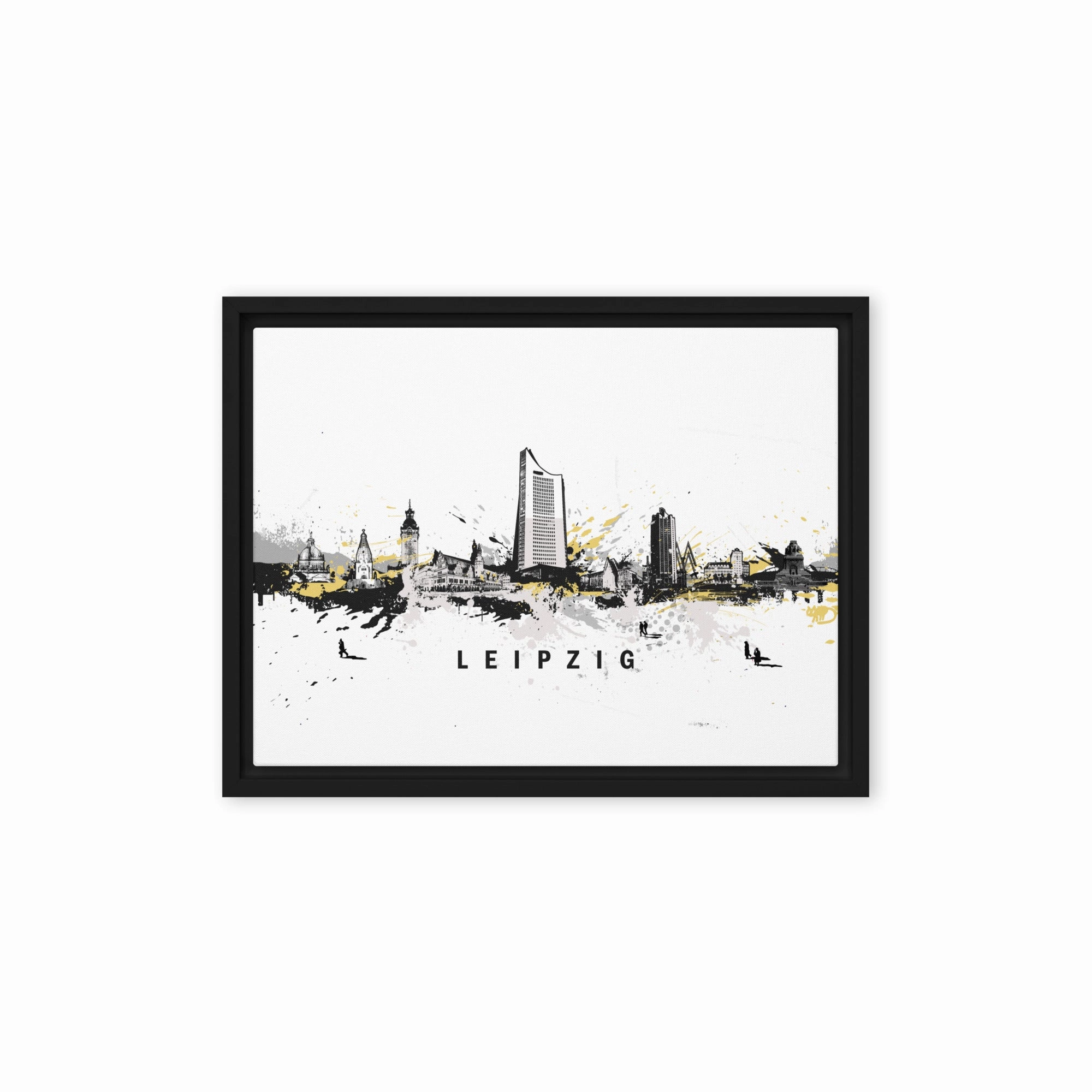 Framed canvas - Skyline Leipzig