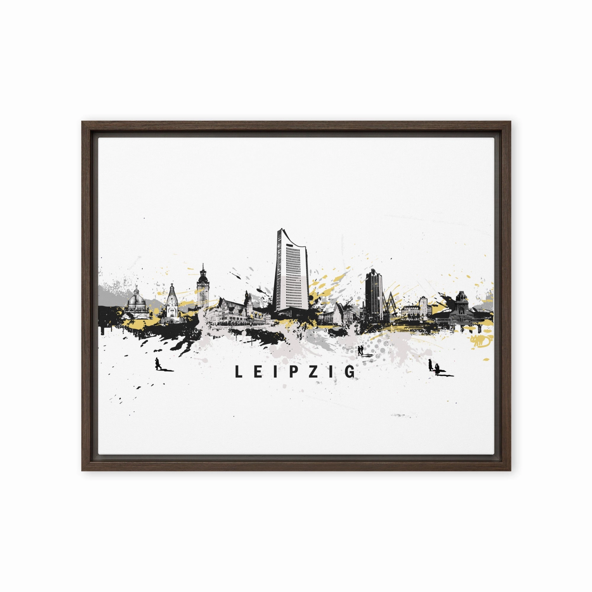 Framed canvas - Skyline Leipzig