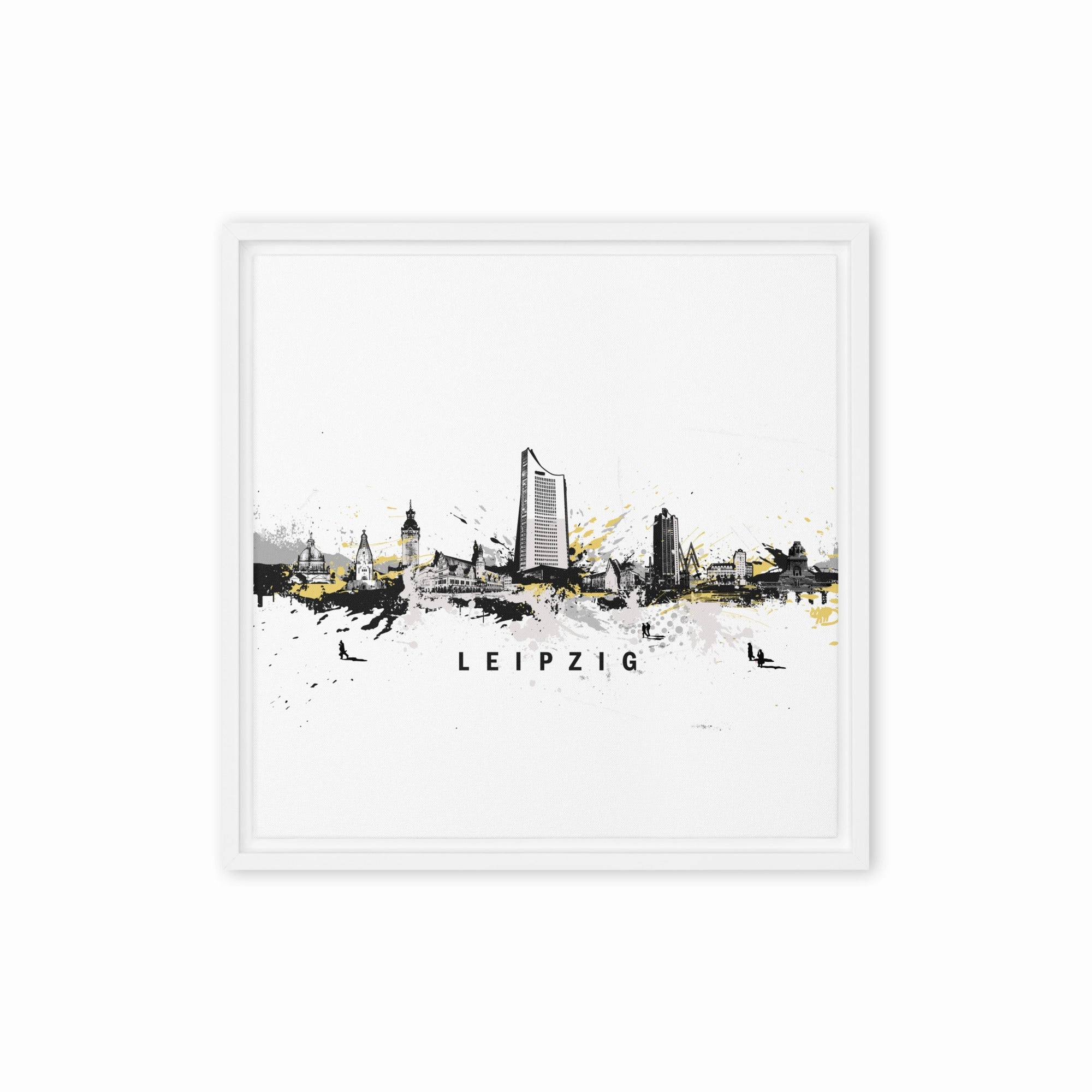 Framed canvas - Skyline Leipzig