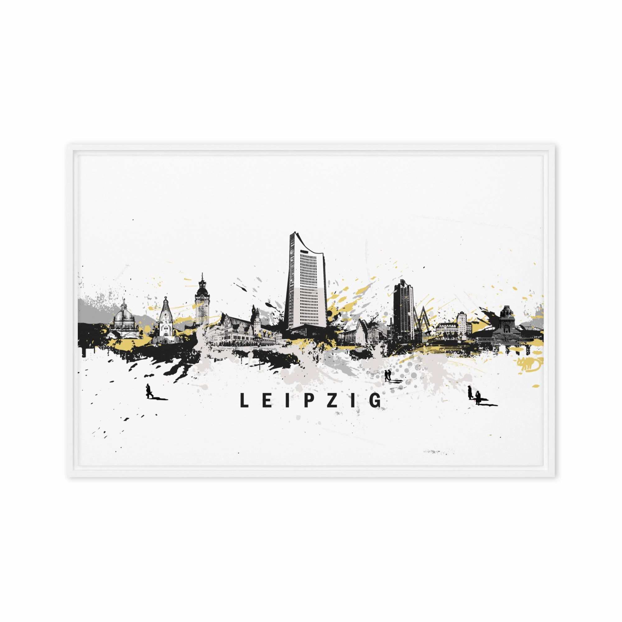 Framed canvas - Skyline Leipzig