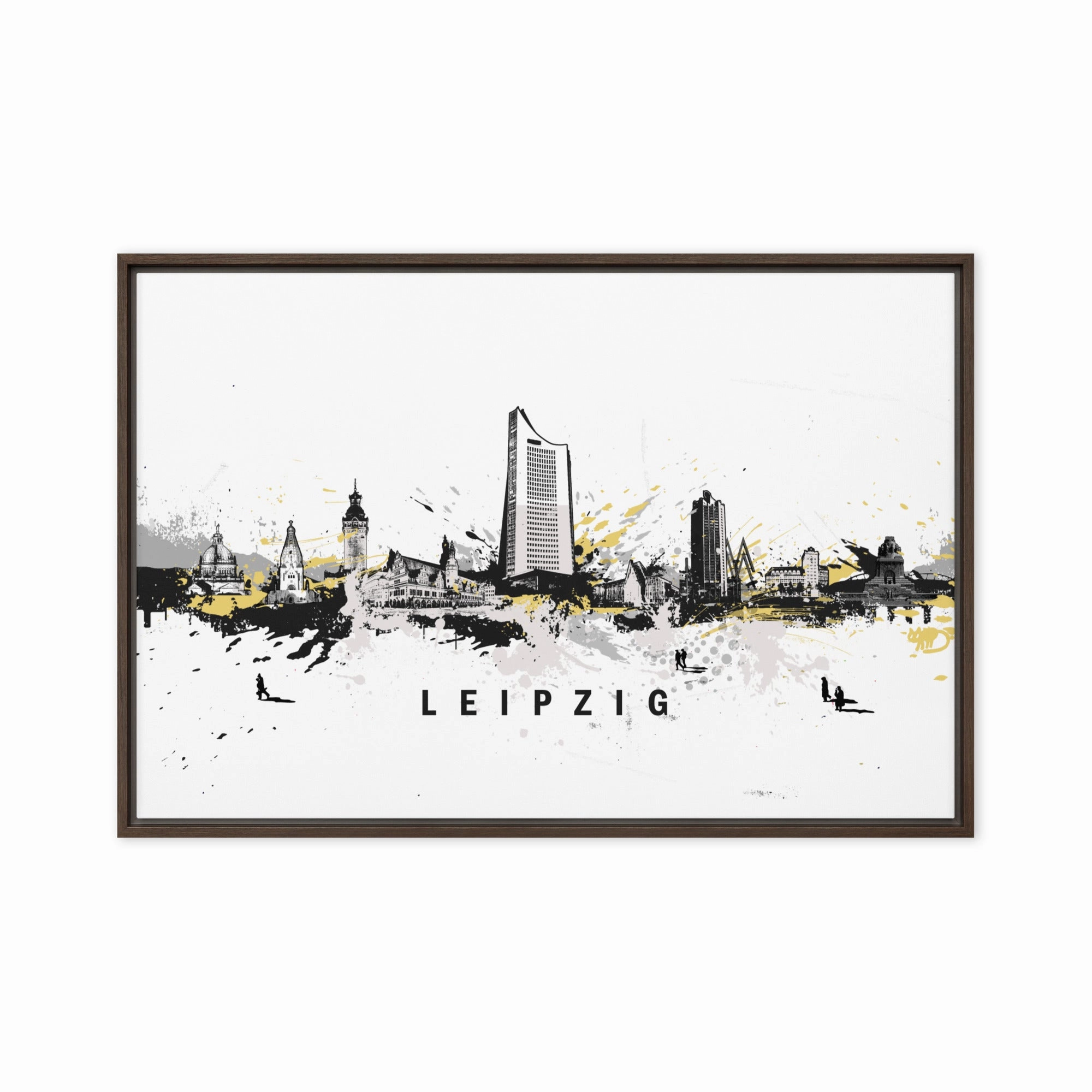 Framed canvas - Skyline Leipzig