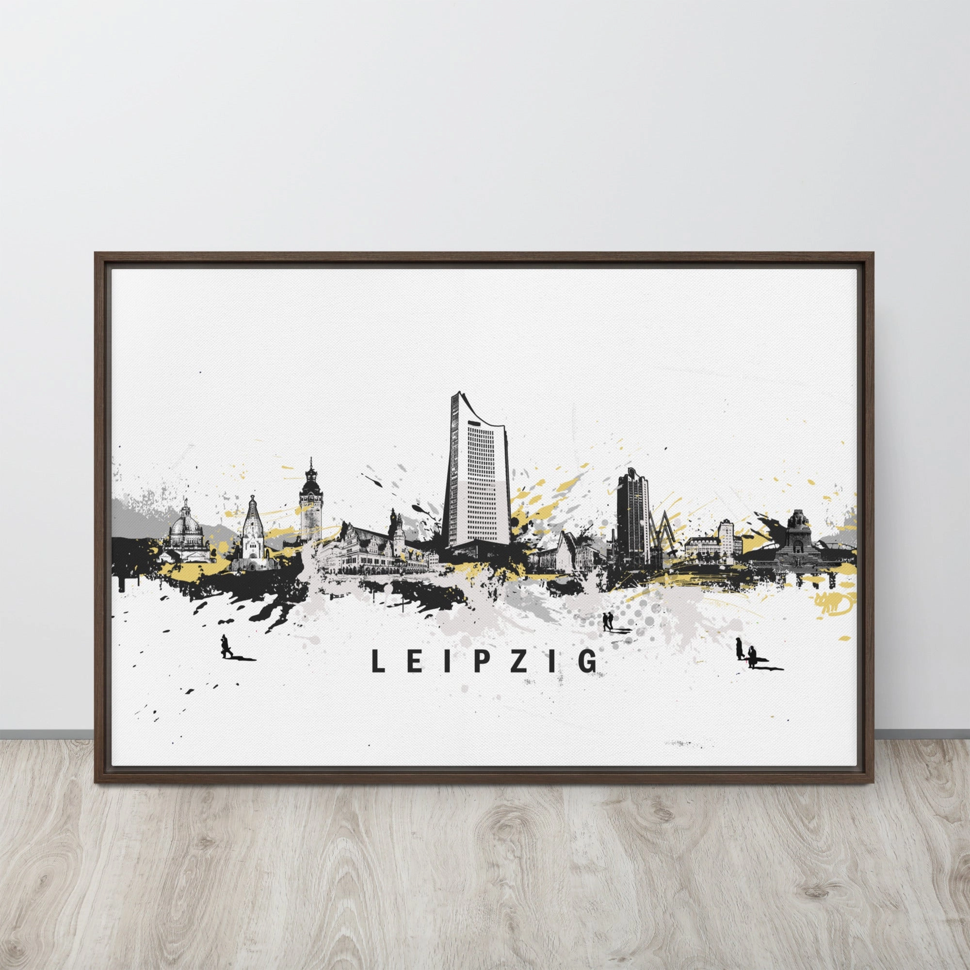 Framed canvas - Skyline Leipzig