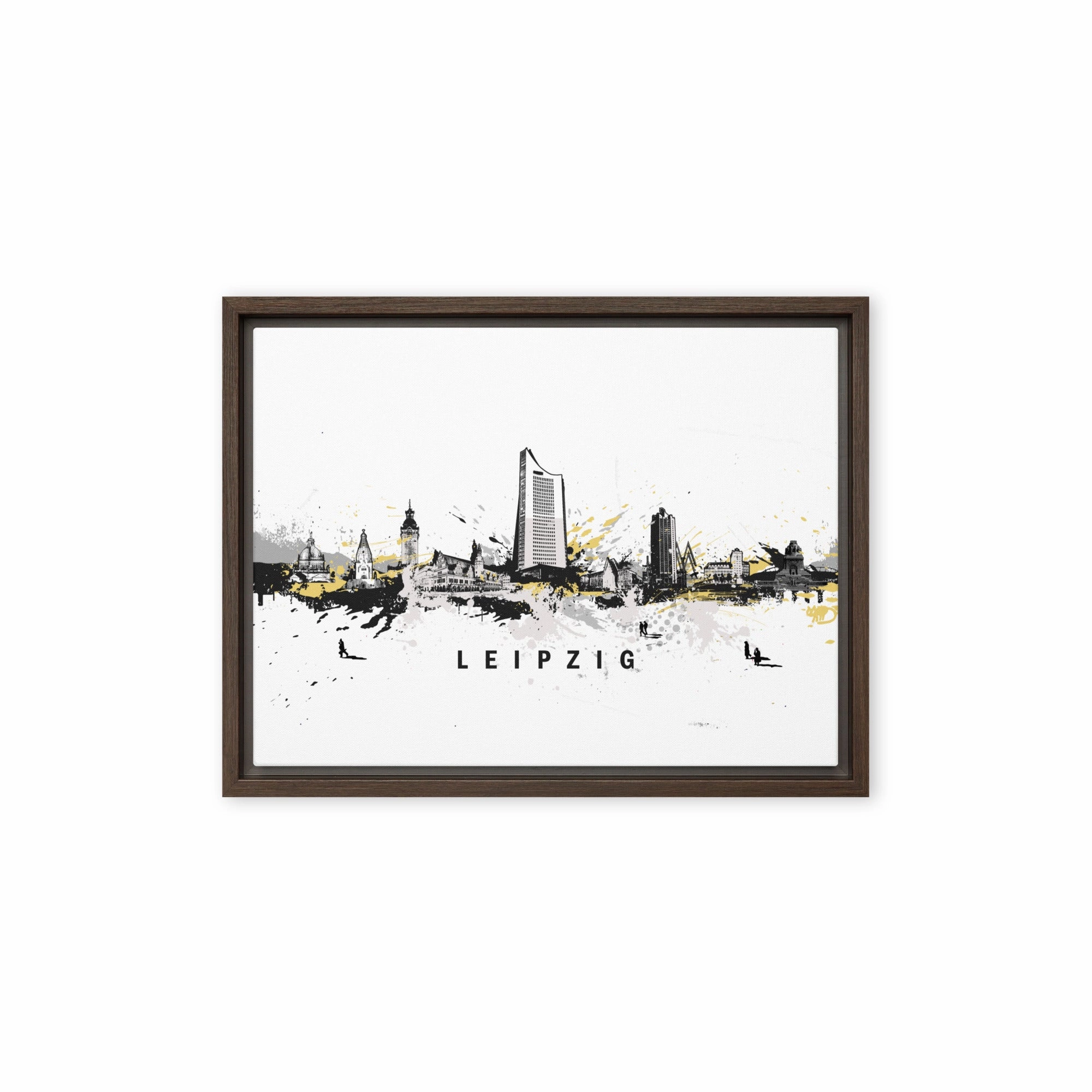 Framed canvas - Skyline Leipzig
