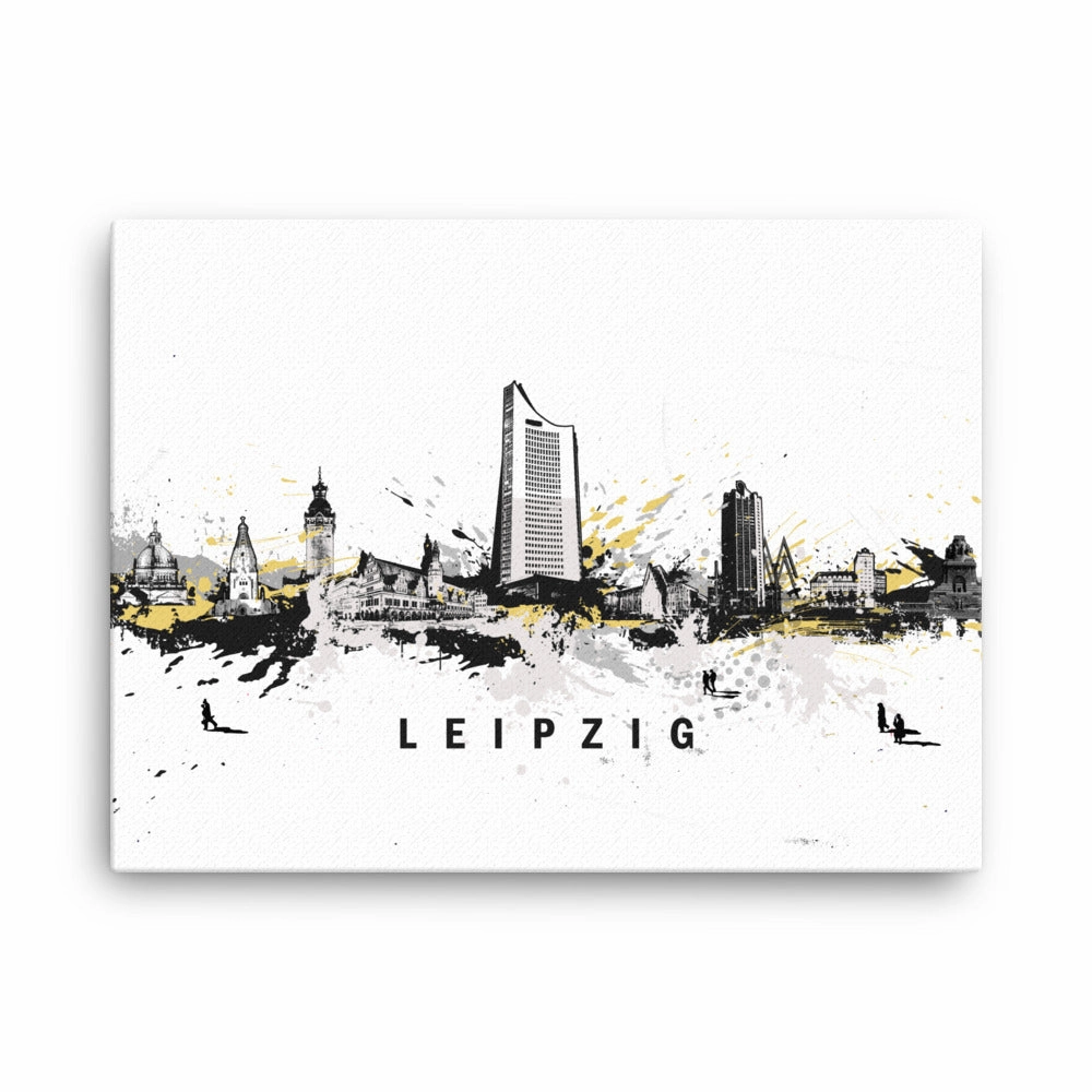 Framed canvas - Skyline Leipzig