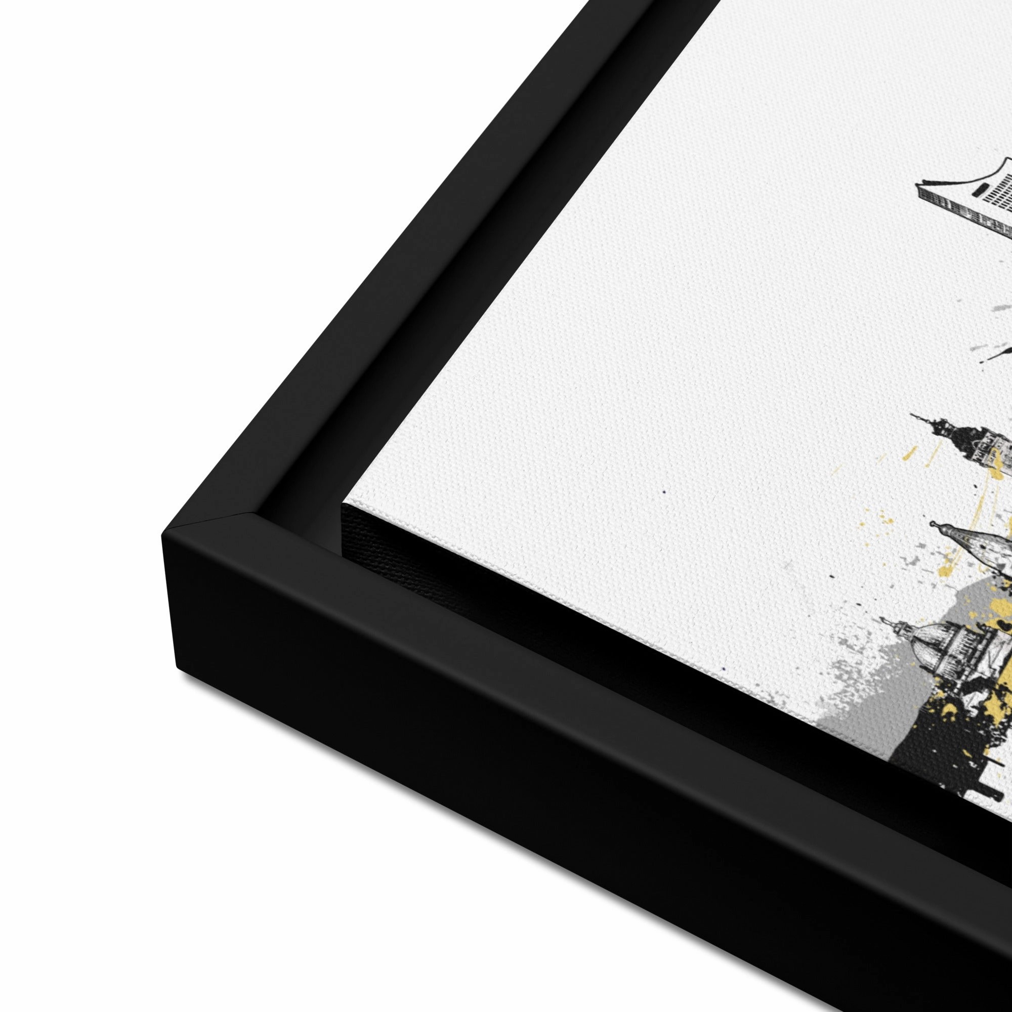 Framed canvas - Skyline Leipzig