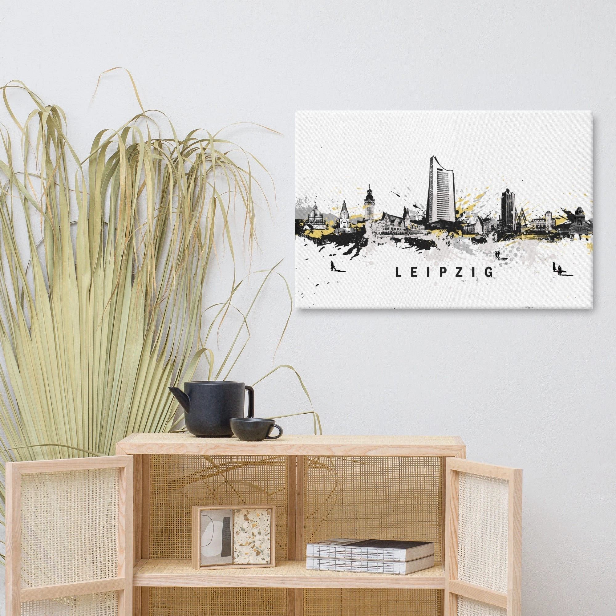 Framed canvas - Skyline Leipzig